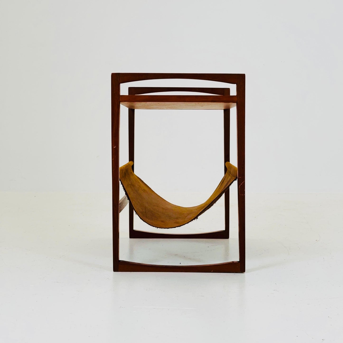 Mid century Danish teak magazine rack - side table by Kai Kristiansen for Sika Mobler, 1960s