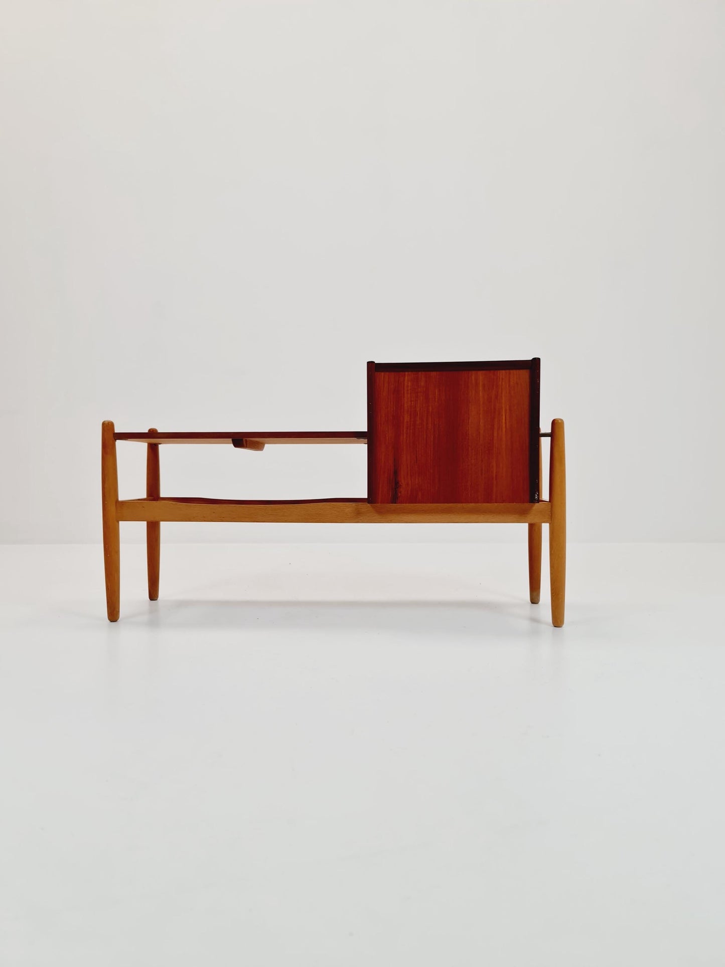 Danish teak & oak telefon table/ hallway table Arne wahl Iversen, 1960s