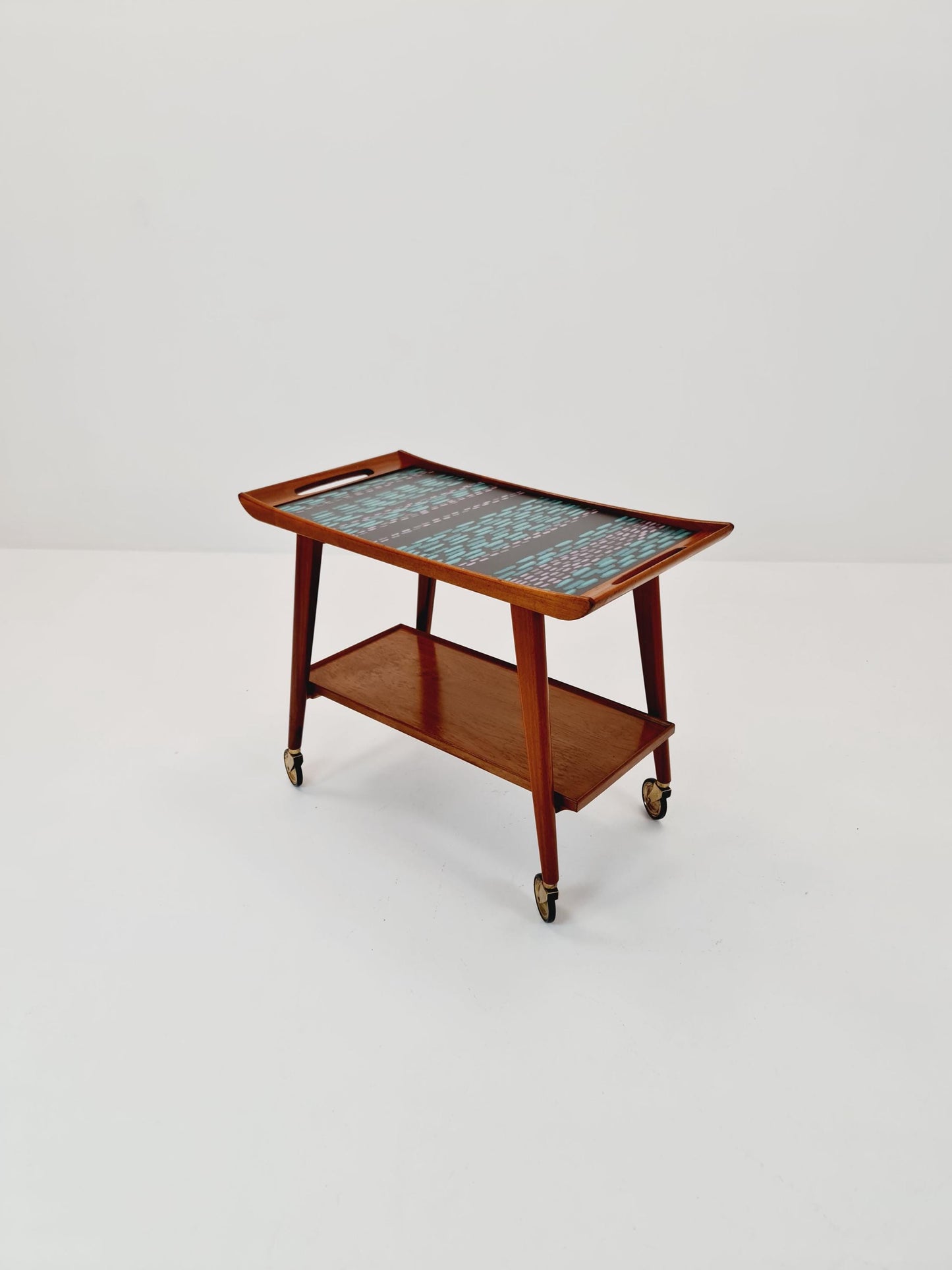 Original german vintage trolley mid century german design bar cart For Opal from the 1950s