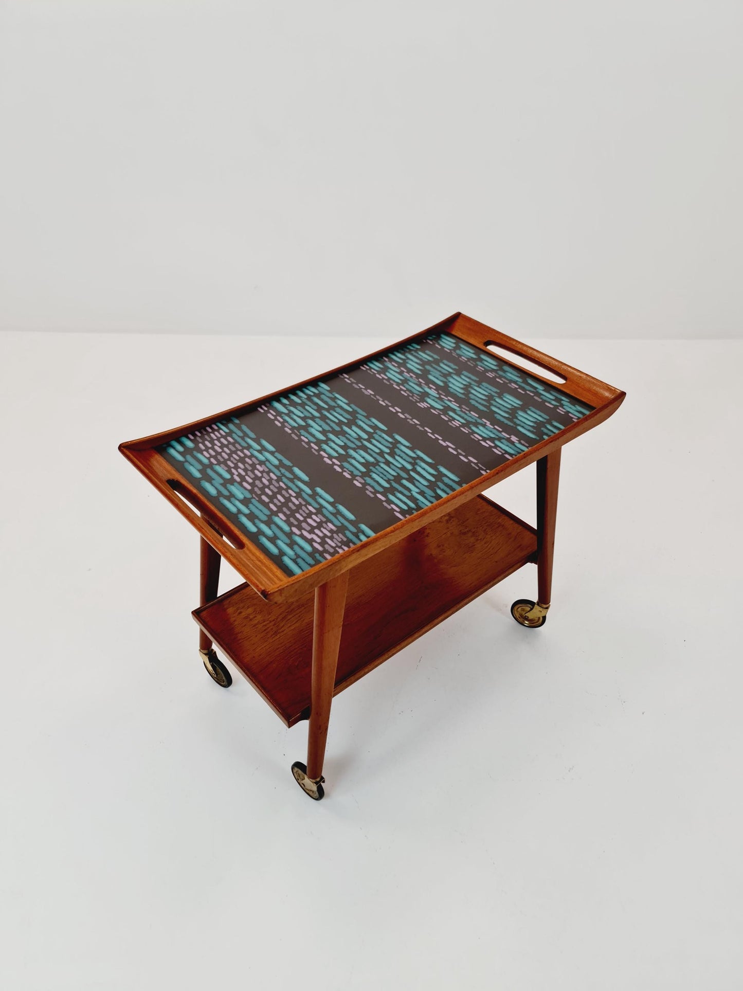 Original german vintage trolley mid century german design bar cart For Opal from the 1950s