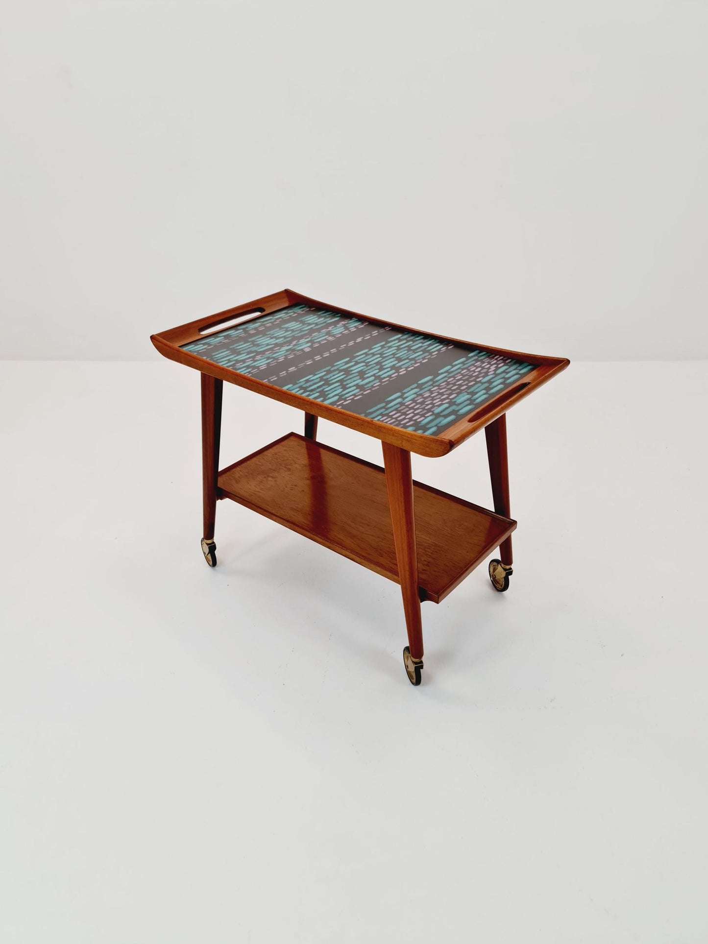 Original german vintage trolley mid century german design bar cart For Opal from the 1950s