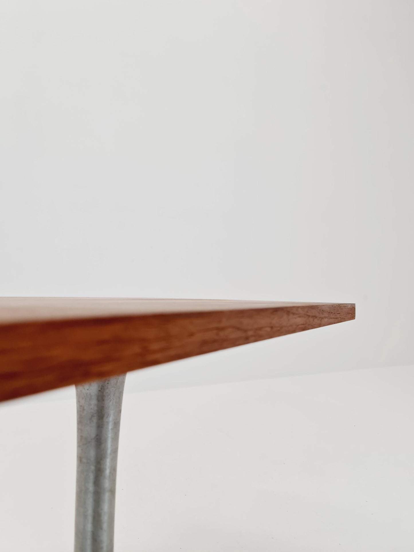 Midcentury German walntut revolving coffee table with tulip Base, 1970s