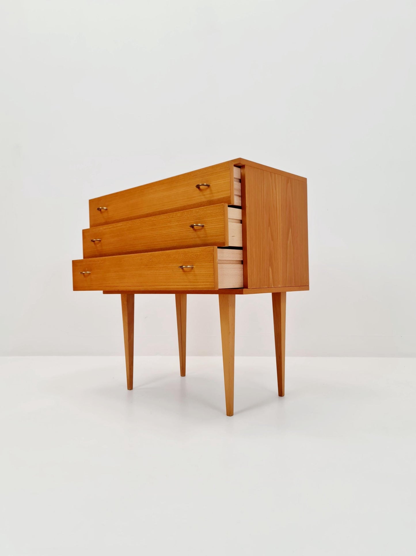 Midcentury German vintage ash chest of drawers 1960s