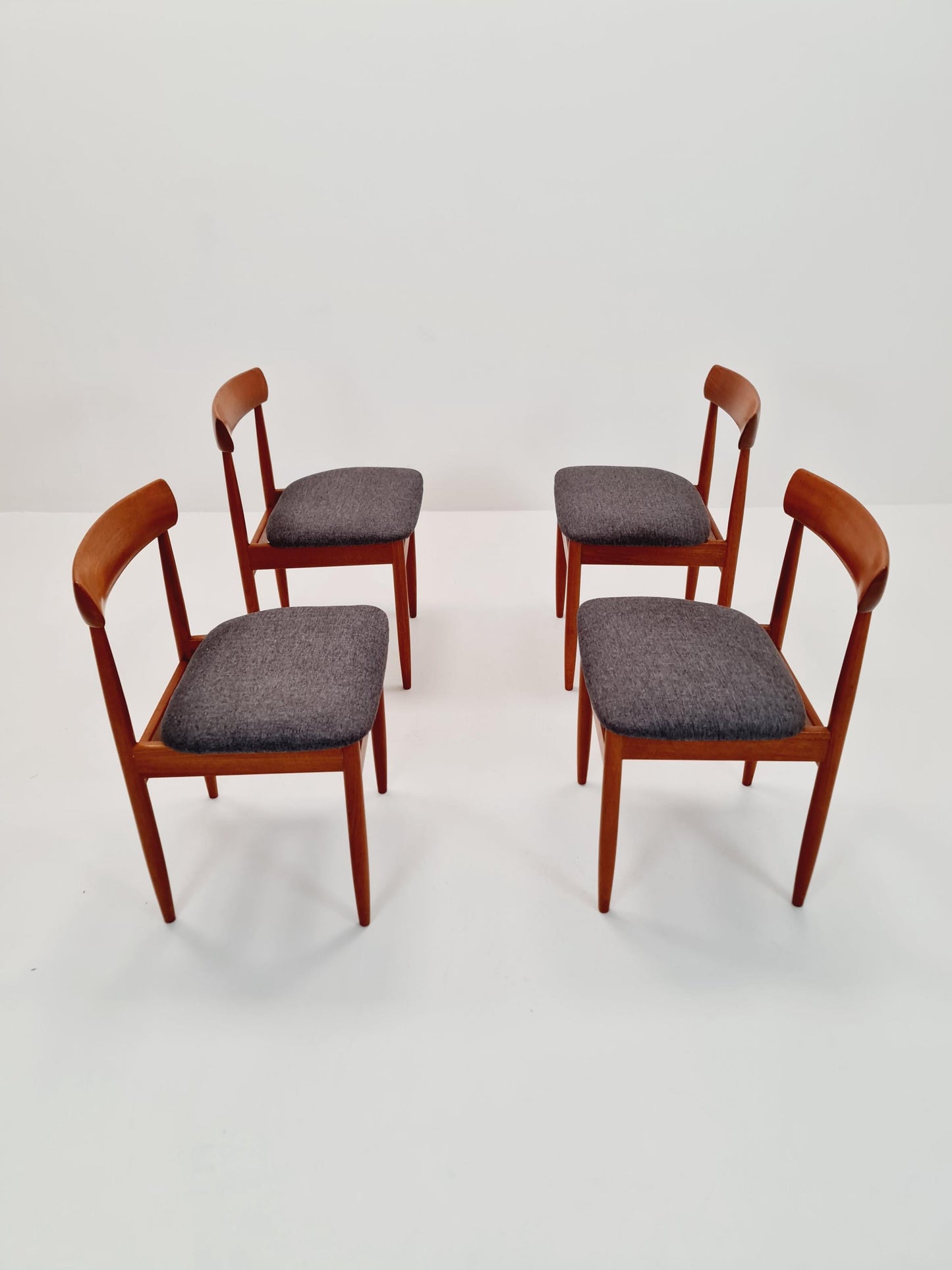 Vintage Danish solid teak dining chairs By farsö stolefabrik , 1960s, Set of 4