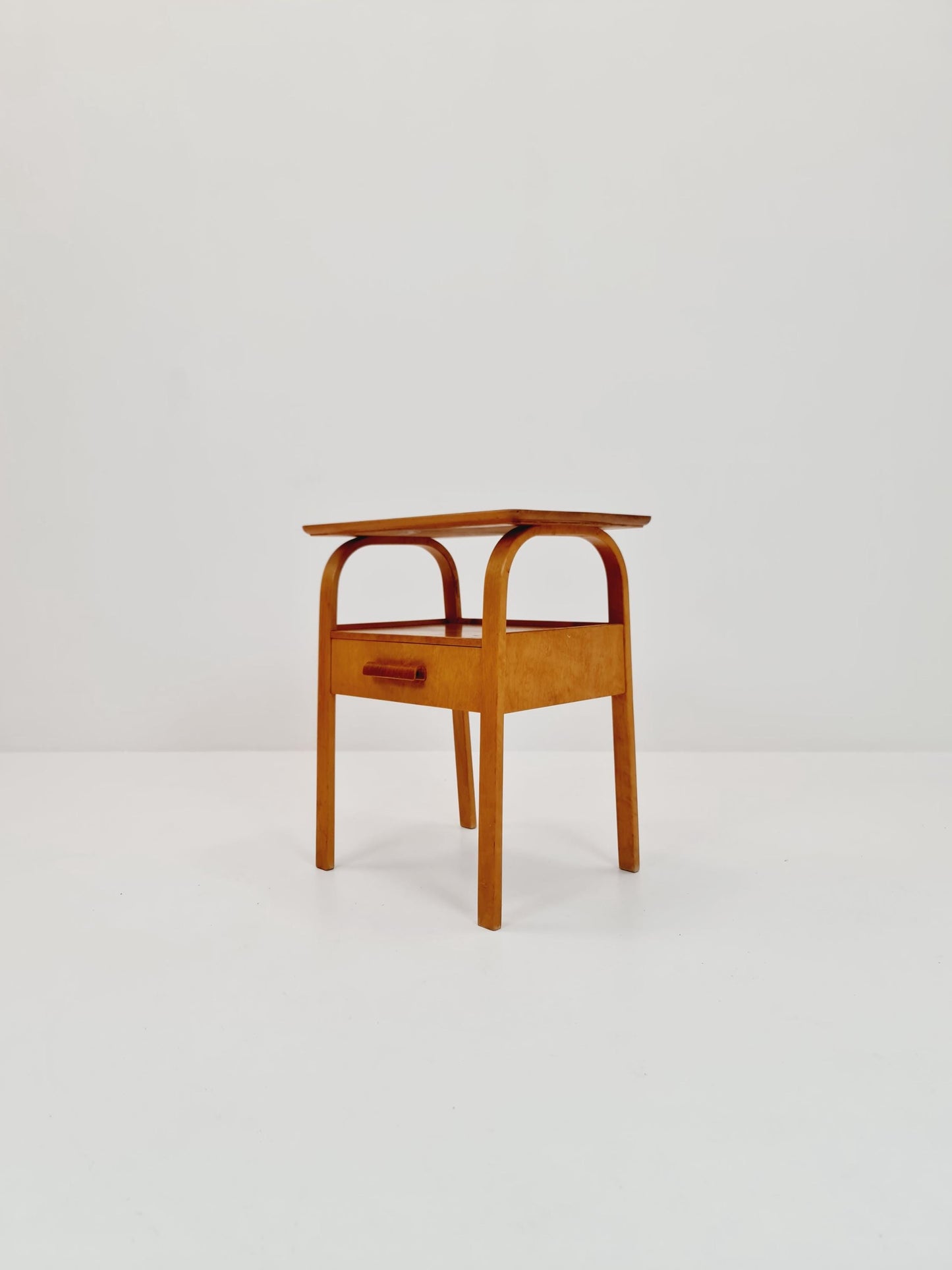 Swedish nightstand mid century design by Bertil Fridhagen for Bodafors, 1940