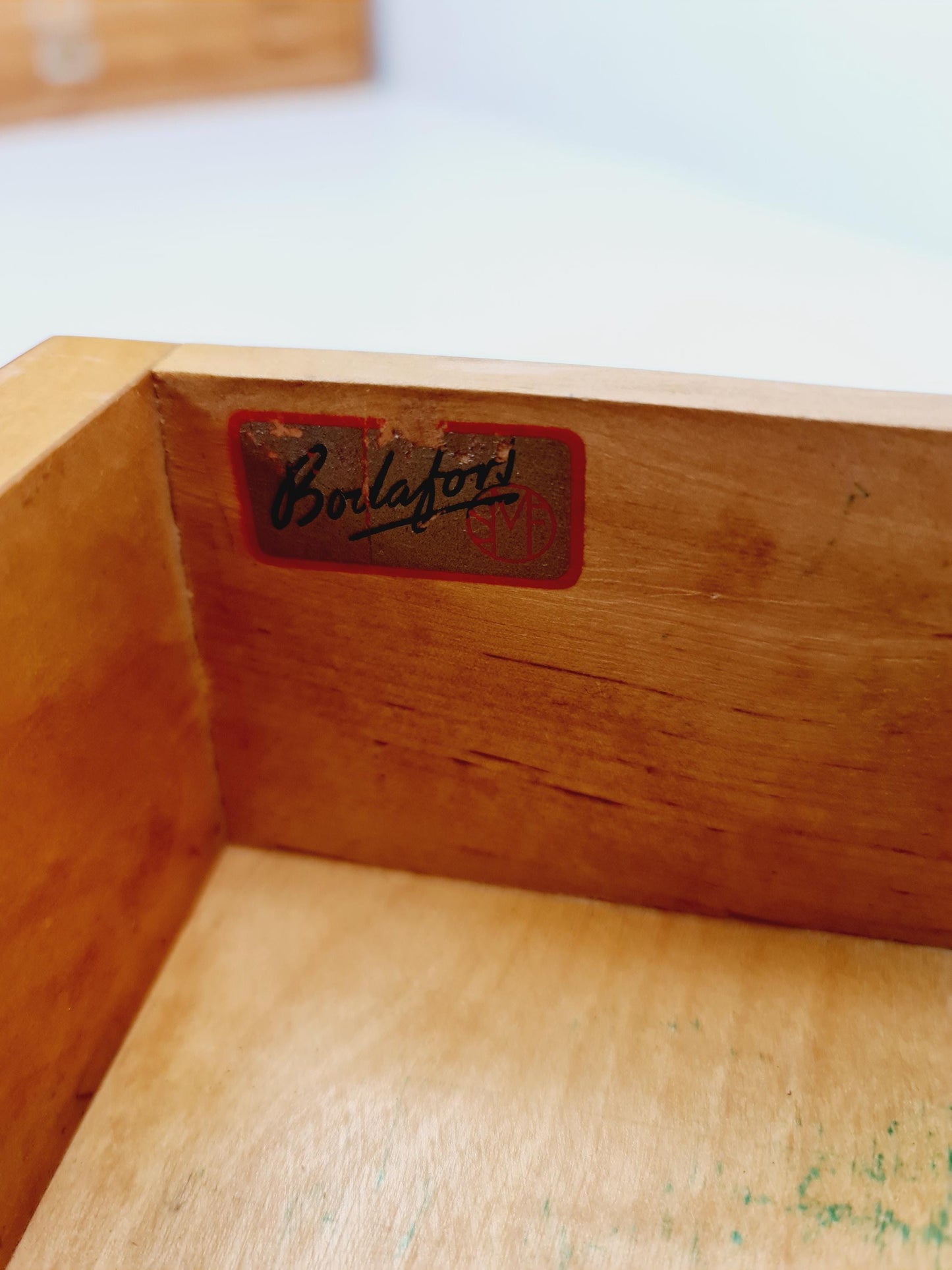 Swedish nightstand mid century design by Bertil Fridhagen for Bodafors, 1940