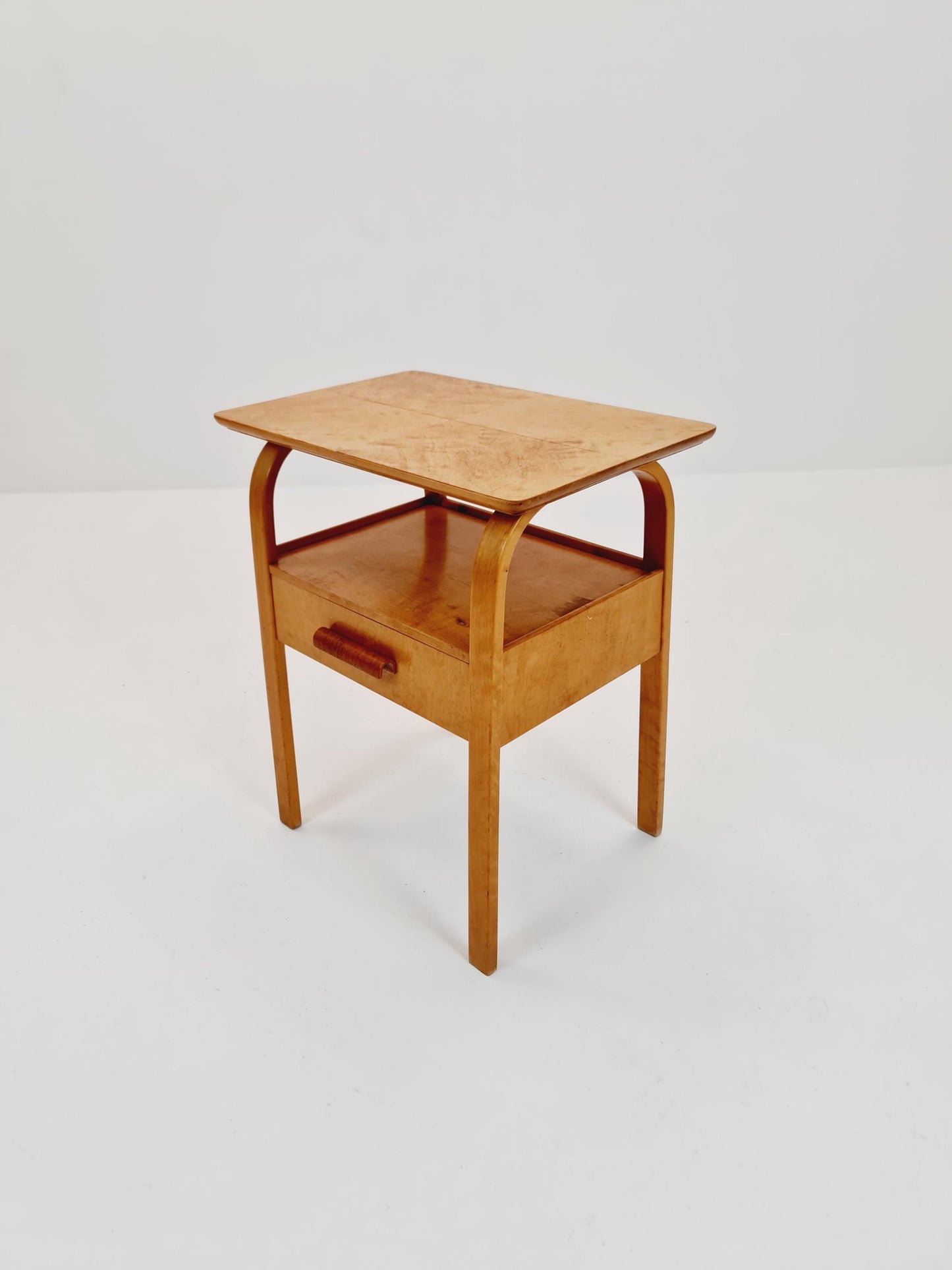 Swedish nightstand mid century design by Bertil Fridhagen for Bodafors, 1940