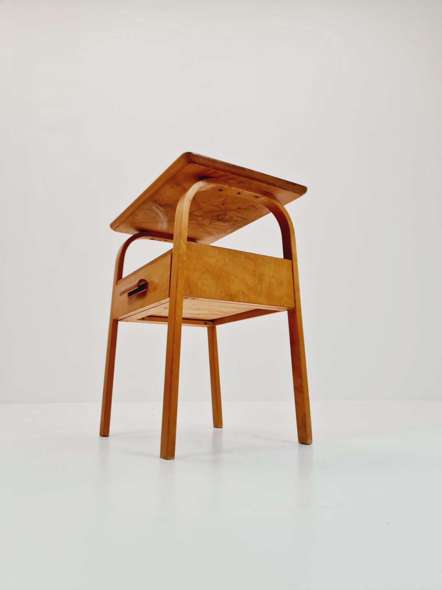 Swedish nightstand mid century design by Bertil Fridhagen for Bodafors, 1940