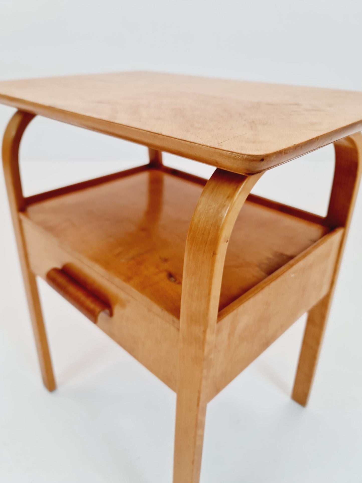 Swedish nightstand mid century design by Bertil Fridhagen for Bodafors, 1940