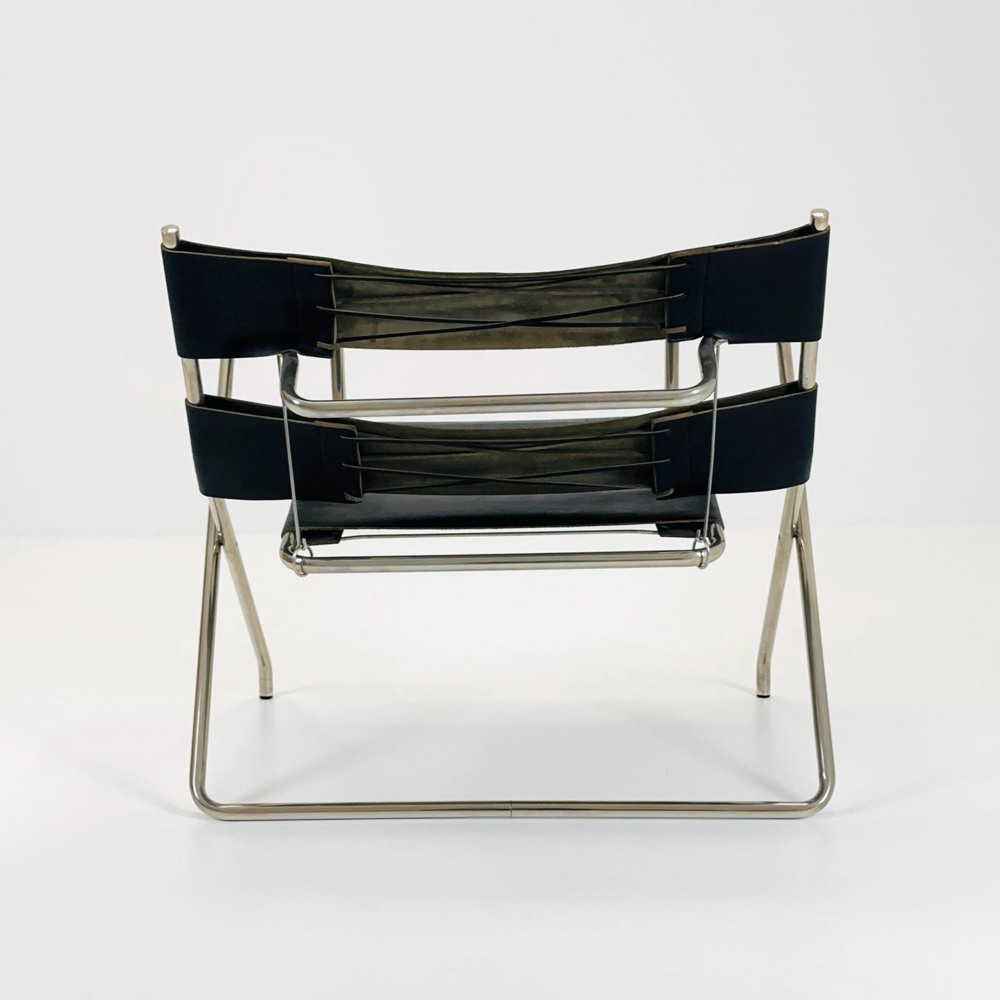 Mid century Folding Bauhaus D4 leather armchair by Marcel Breuer for Tecta, 1960s
