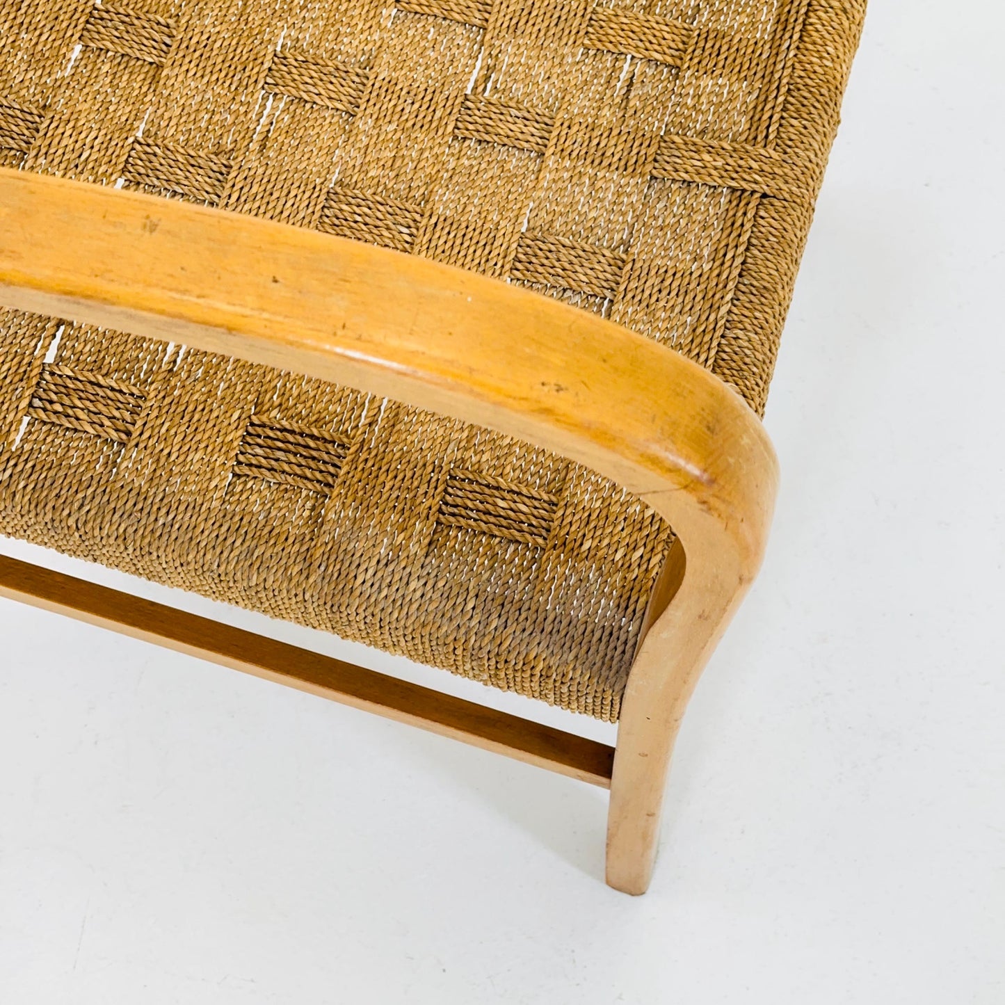 Bauhaus vintage papercord armchair by Ehrich Dieckmann, 1930s