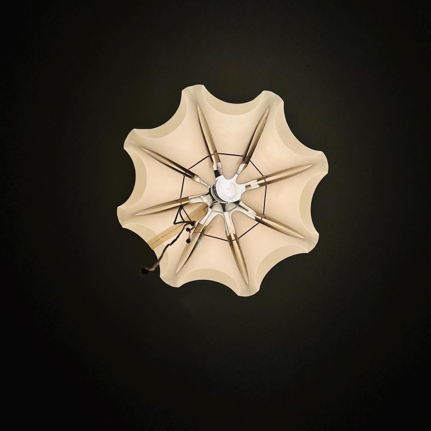 Mid century modern Geometric plastic ,sculptural Pendant Lamp, 1970s