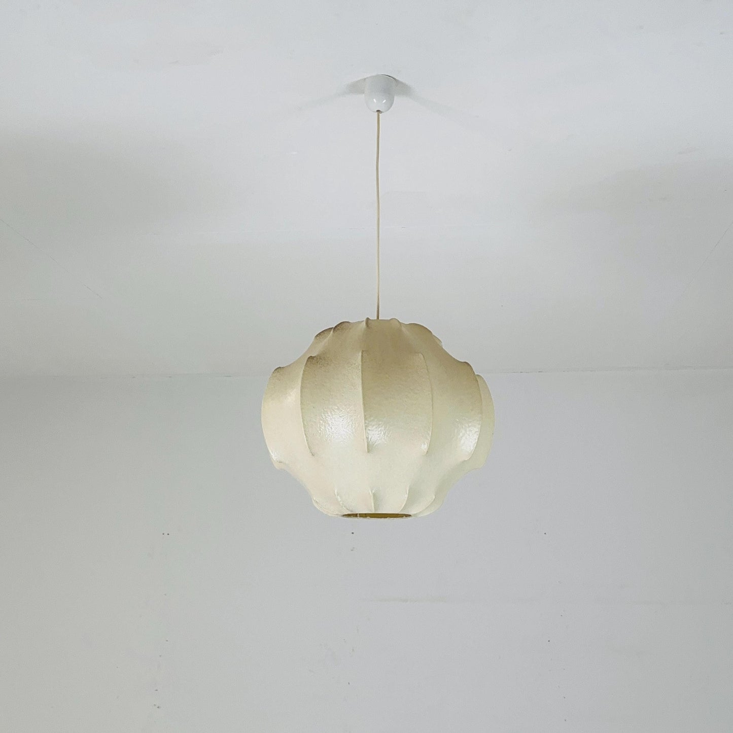 Mid century cocoon pendant lamp in the style of Achille Castiglioni , 1960s