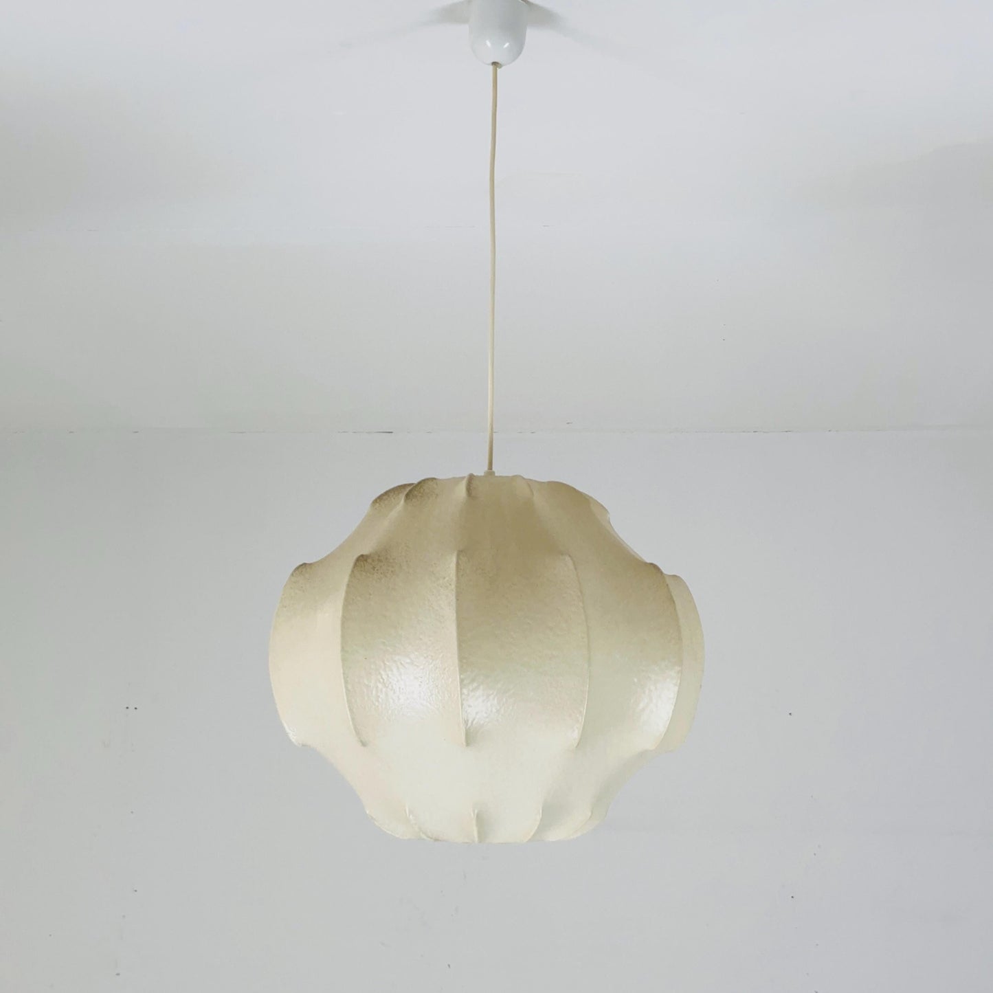 Mid century cocoon pendant lamp in the style of Achille Castiglioni , 1960s
