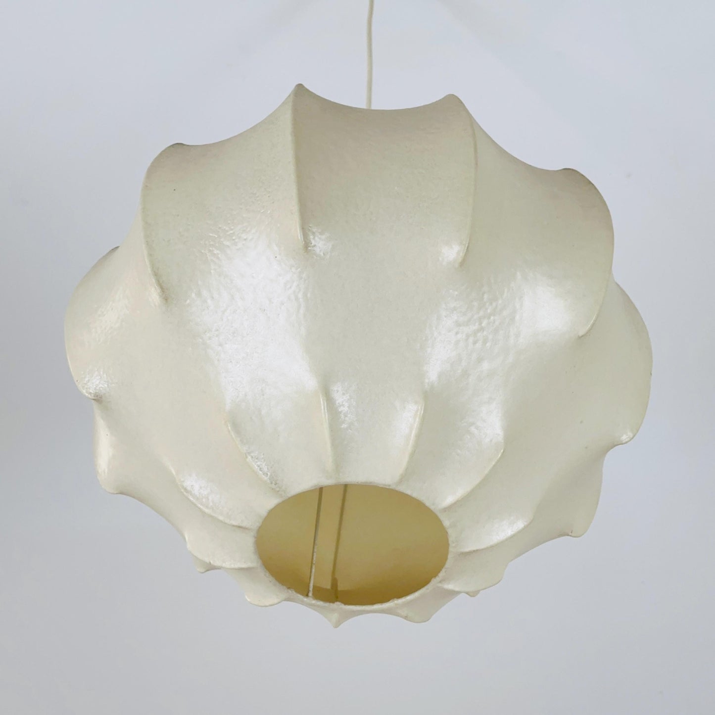 Mid century cocoon pendant lamp in the style of Achille Castiglioni , 1960s