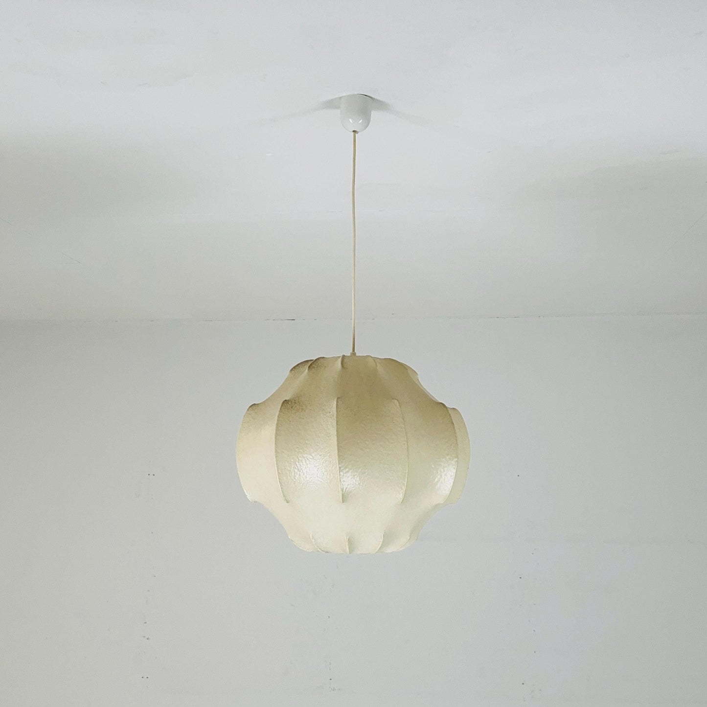 Mid century cocoon pendant lamp in the style of Achille Castiglioni , 1960s