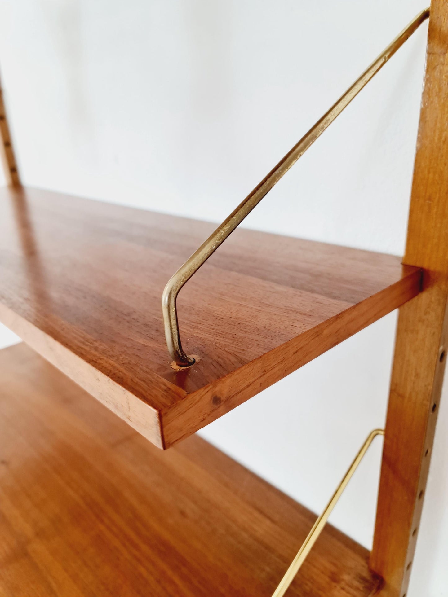 Midcentury Danish walnut Wall-Mounted Shelving Unit, by Royal for Poul Cadovius, 1960s