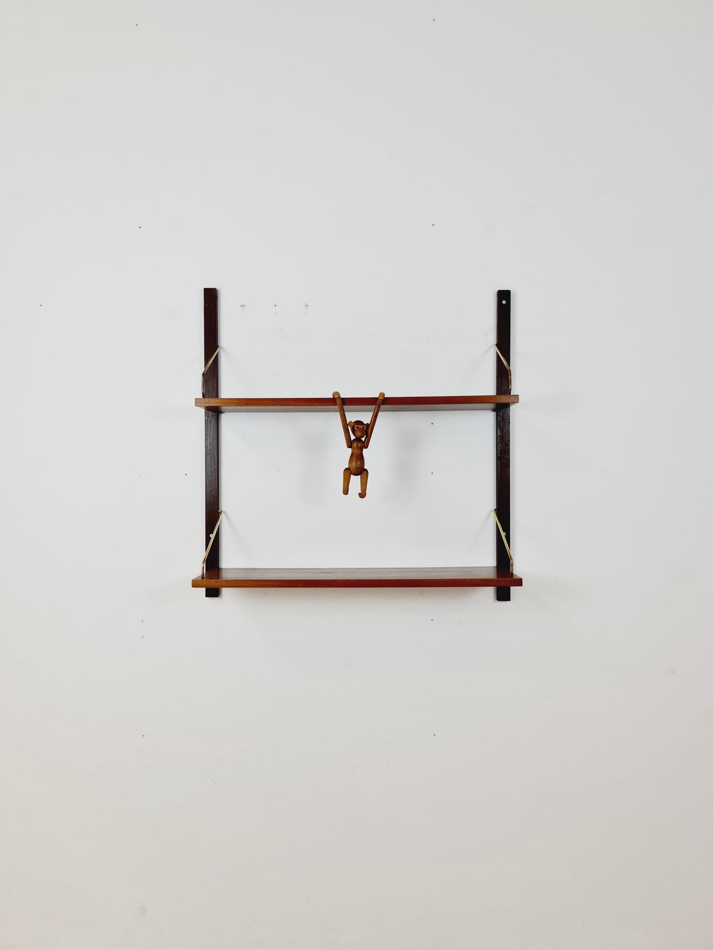 Midcentury Danish walnut Wall-Mounted Shelving Unit, by Royal for Poul Cadovius, 1960s