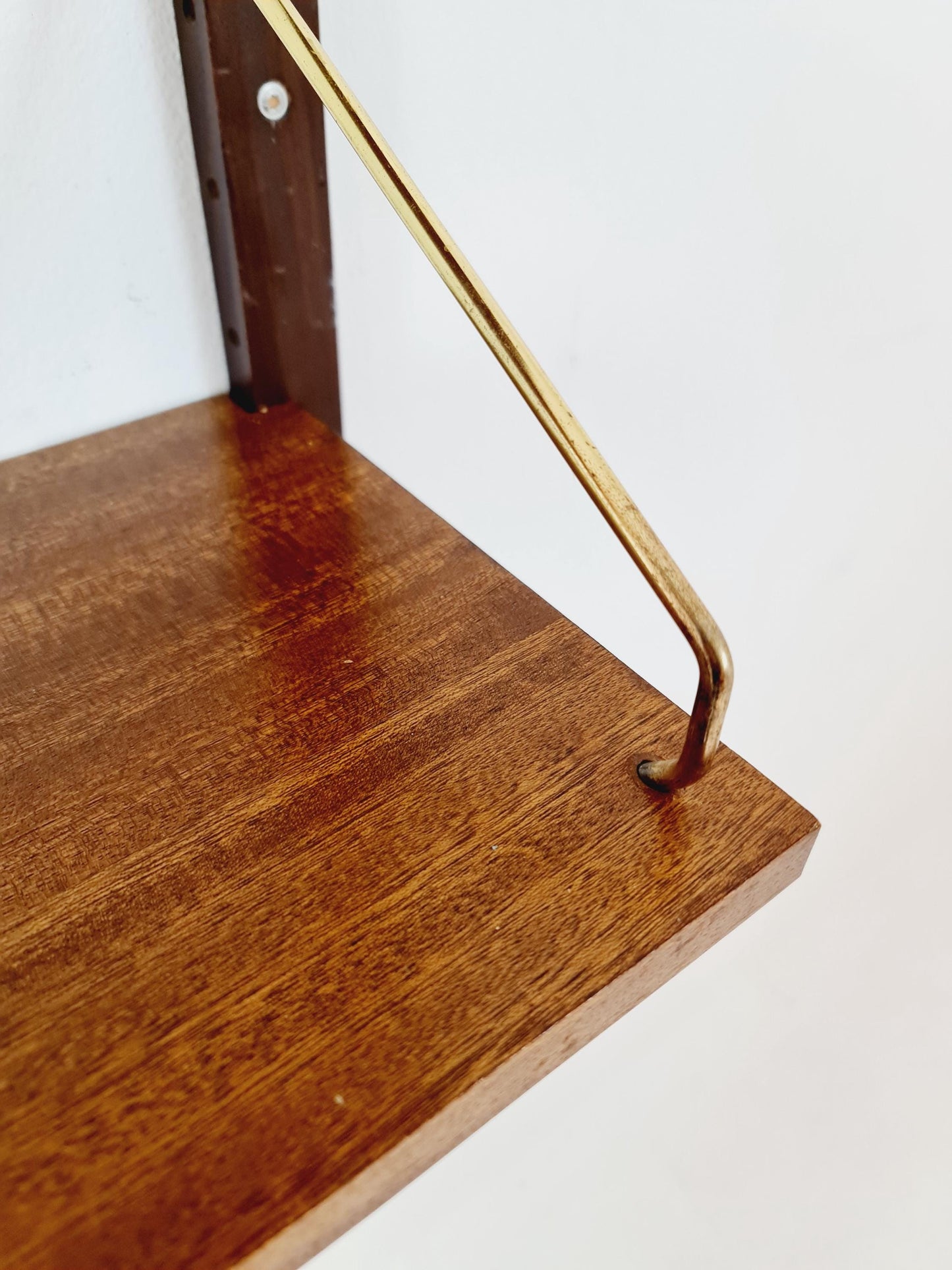 Midcentury Danish walnut Wall-Mounted Shelving Unit, by Royal for Poul Cadovius, 1960s