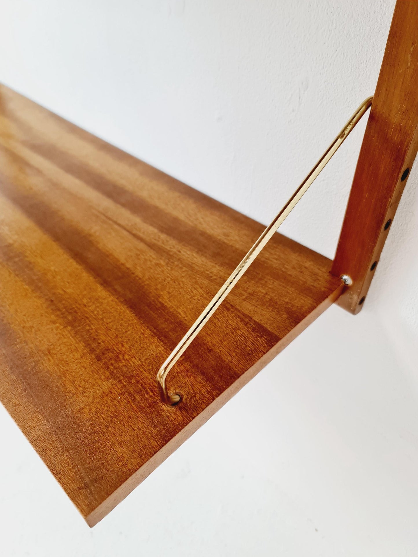 Midcentury Danish walnut Wall-Mounted Shelving Unit, by Royal for Poul Cadovius, 1960s