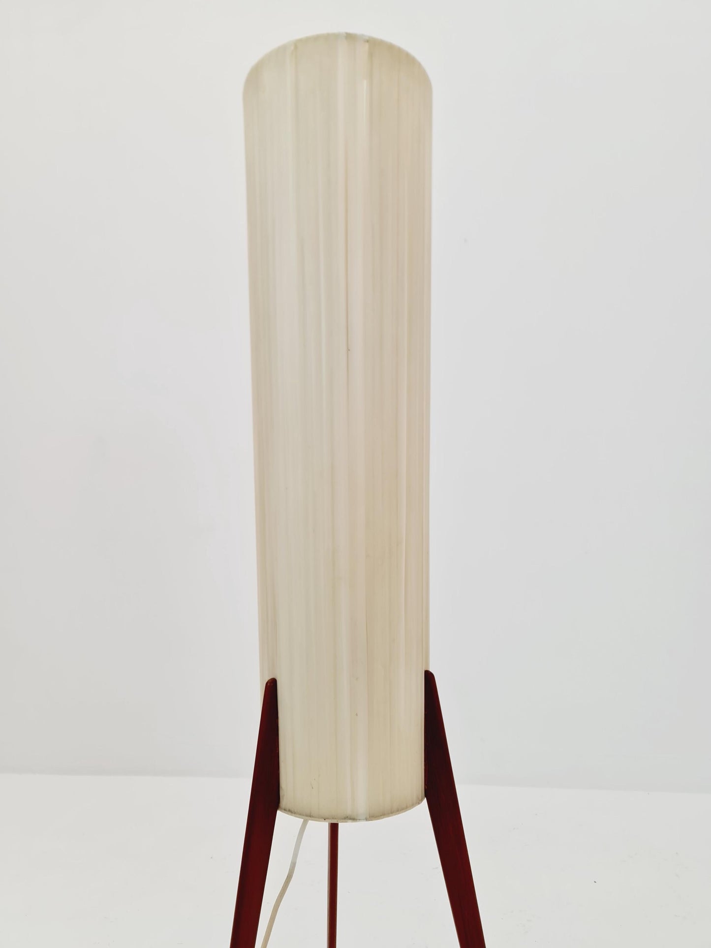 Midcentury Danish tripod rocket floor lamp teak, 1960s
