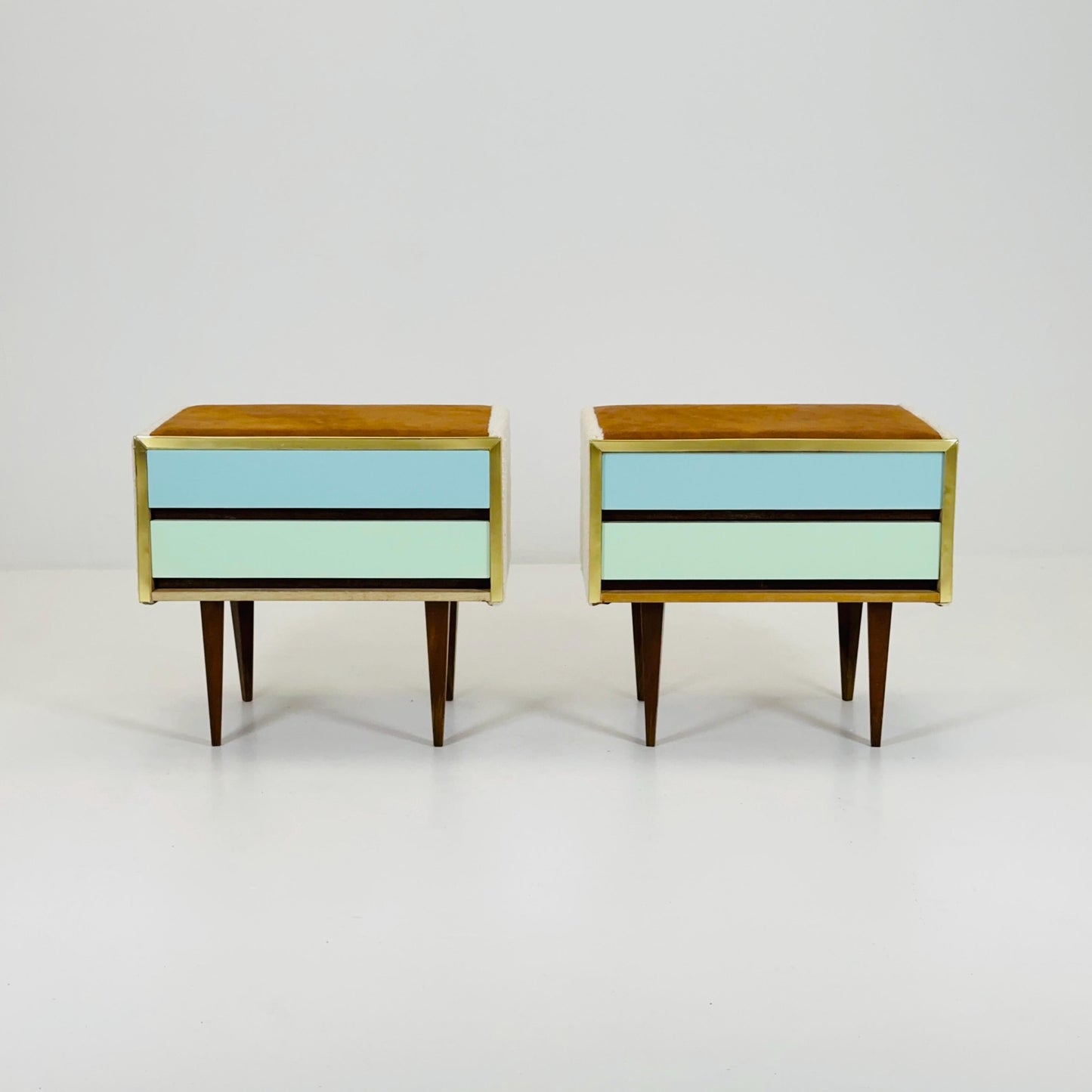 Set of 2 Mid century modern nightstands Germany 1960s