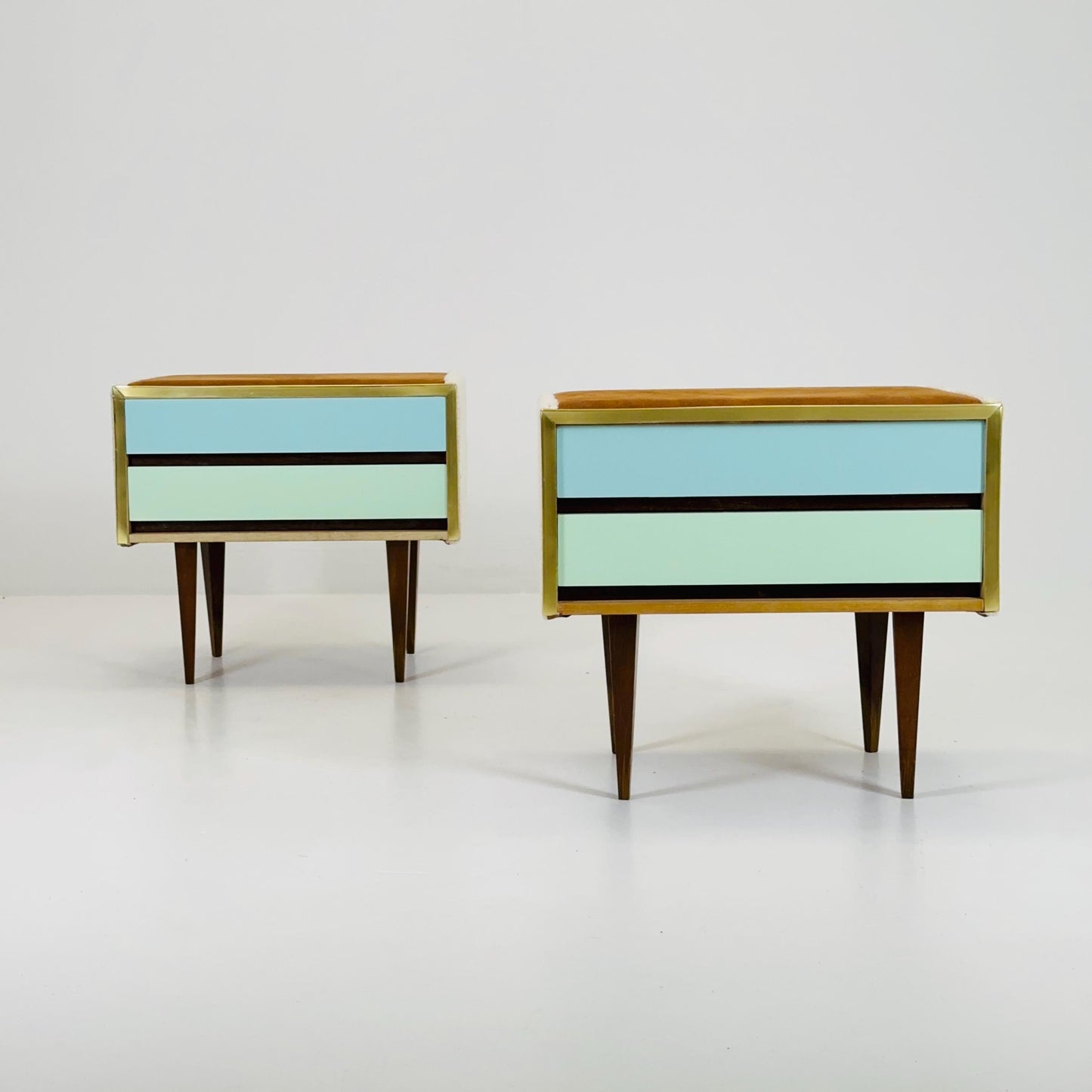 Set of 2 Mid century modern nightstands Germany 1960s