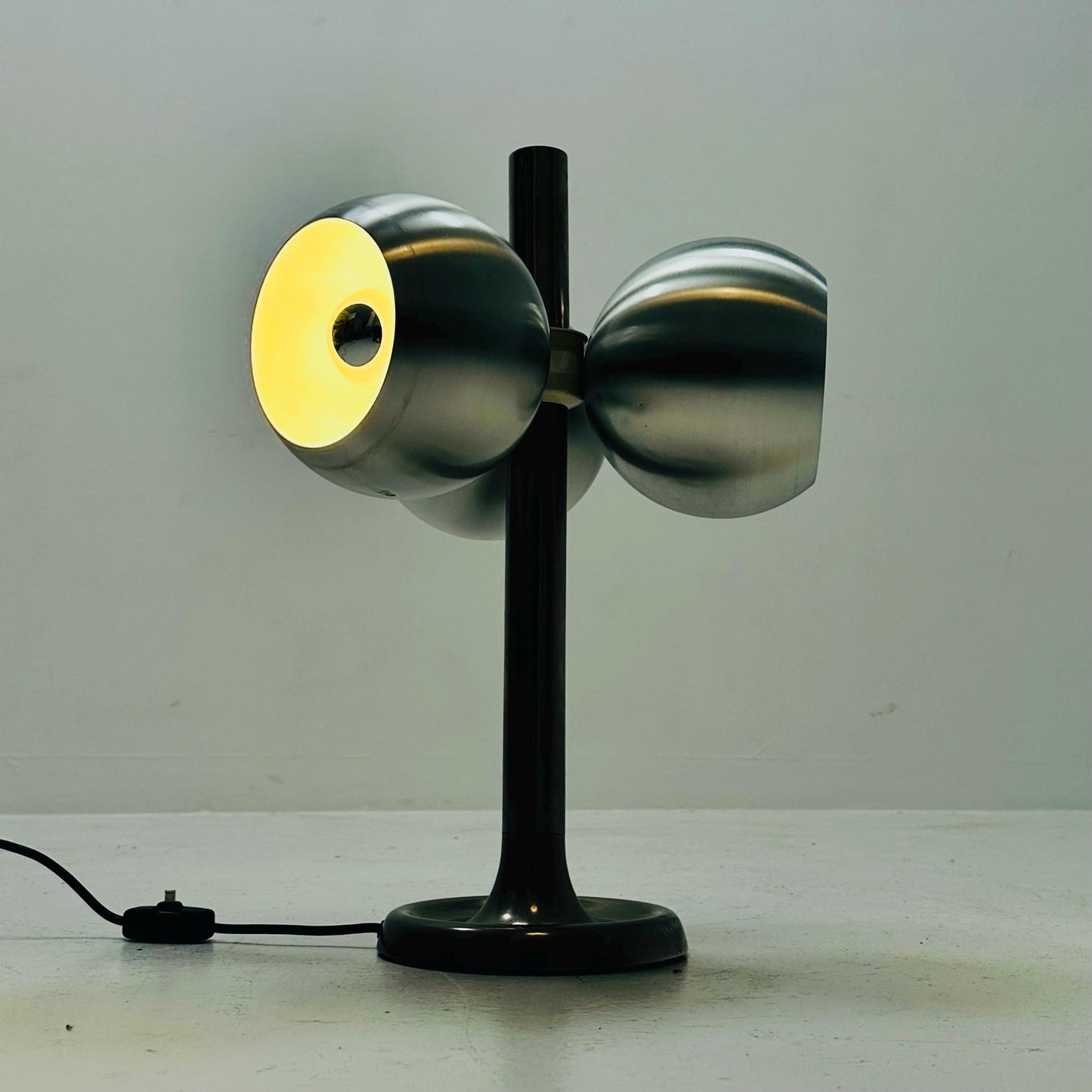 Mid century ufo eyes table lamp by Markolini Italy 1980s