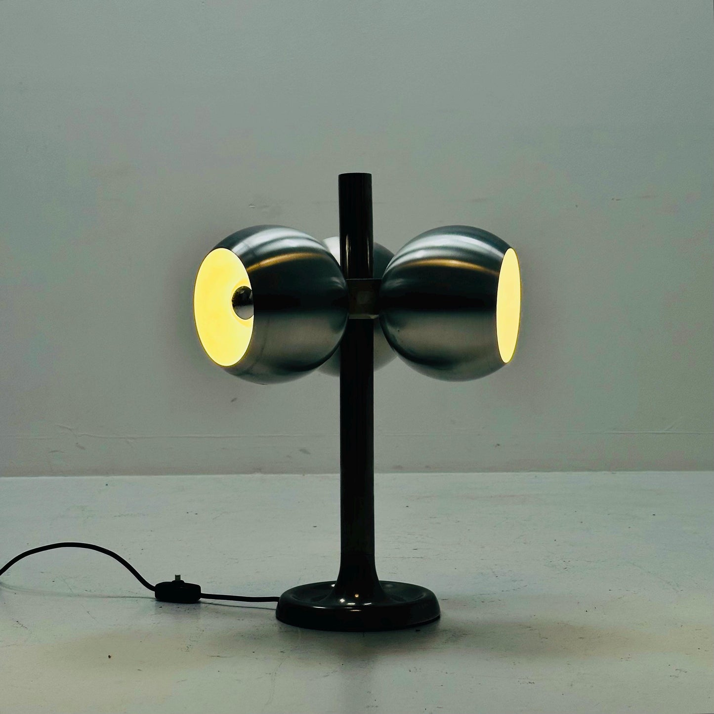 Mid century ufo eyes table lamp by Markolini Italy 1980s