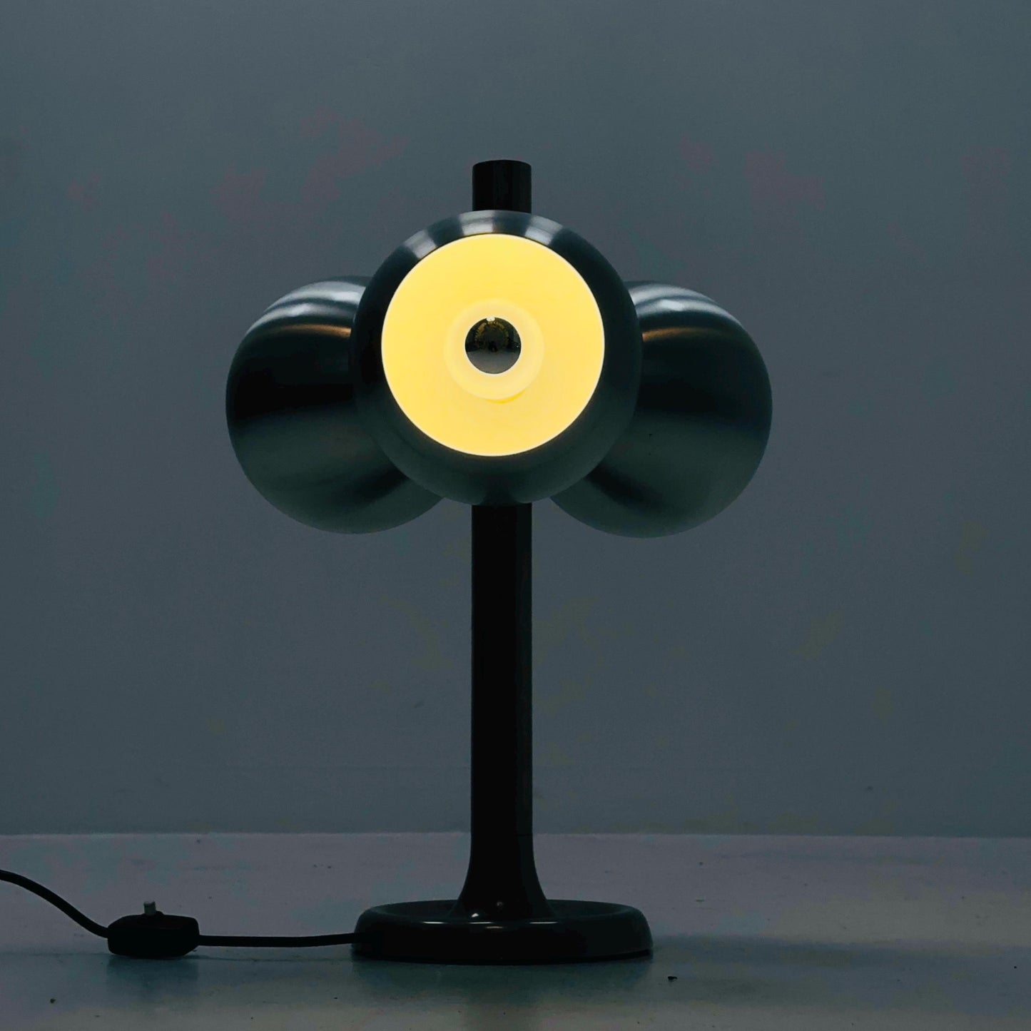 Mid century ufo eyes table lamp by Markolini Italy 1980s