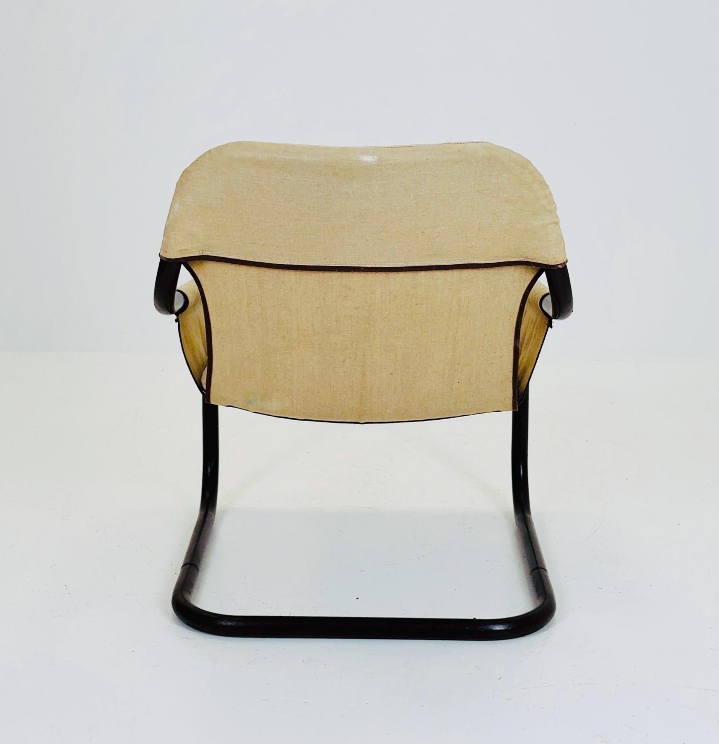 Mid century century Bauhaus tubular canvas armchair for Tomas Jelinek by IKEA 1980s