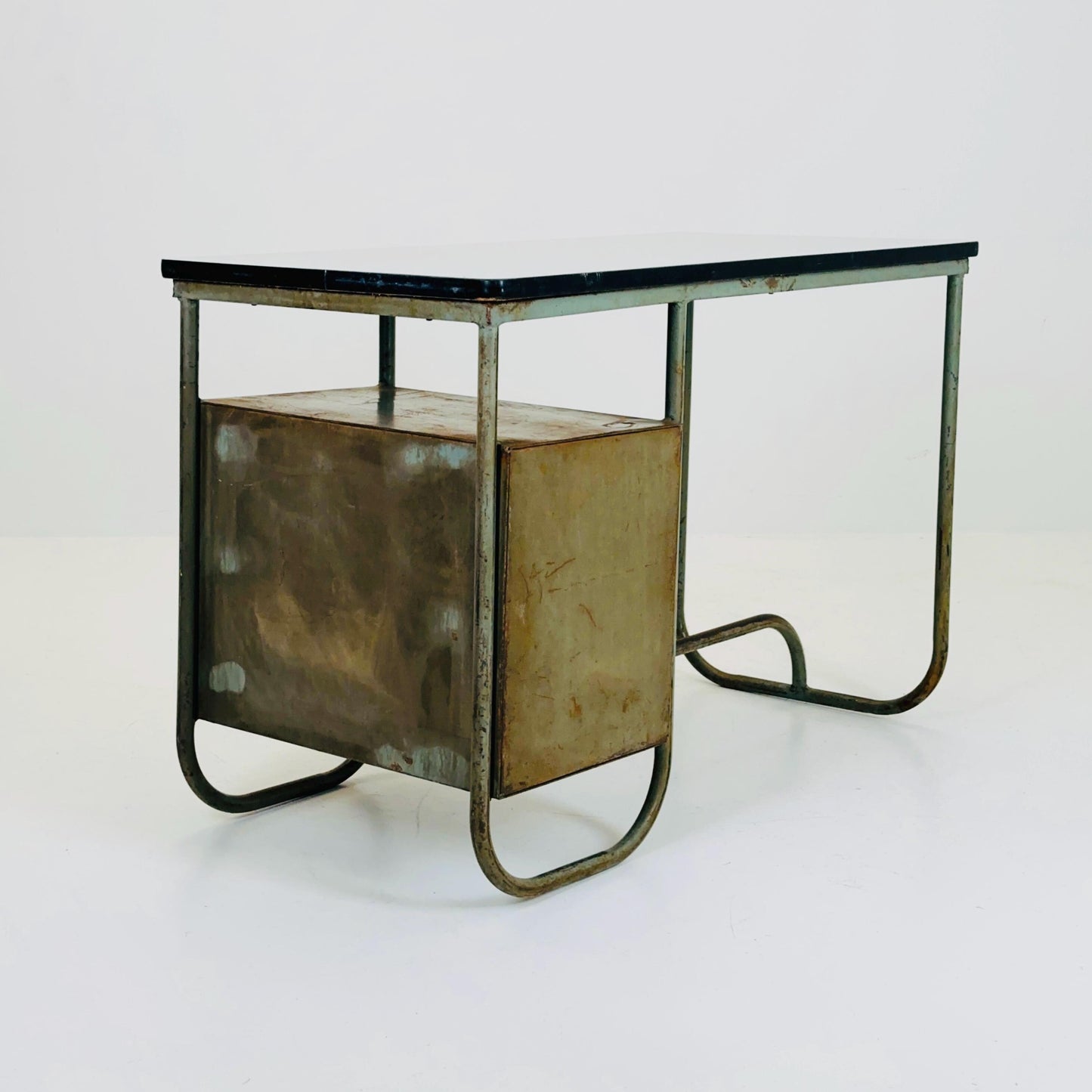 Industrial Bauhaus Tubular Steel Vintage Desk produced by Vichr & Co - 1930s