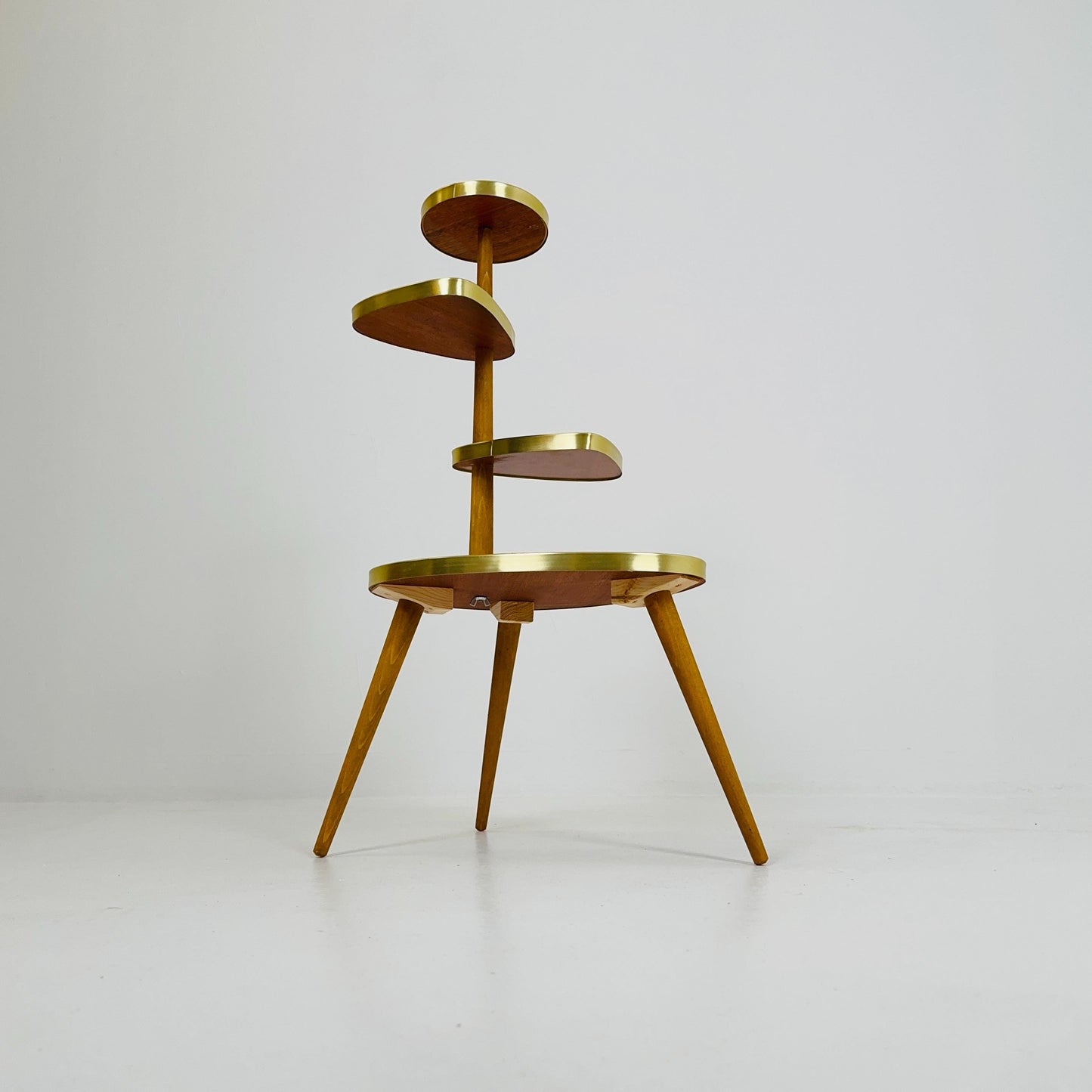 BIG German Plant Stand, Colorful Vintage Mid-Century Minimalist Indoor Plant Stand Side Table Retro flower table