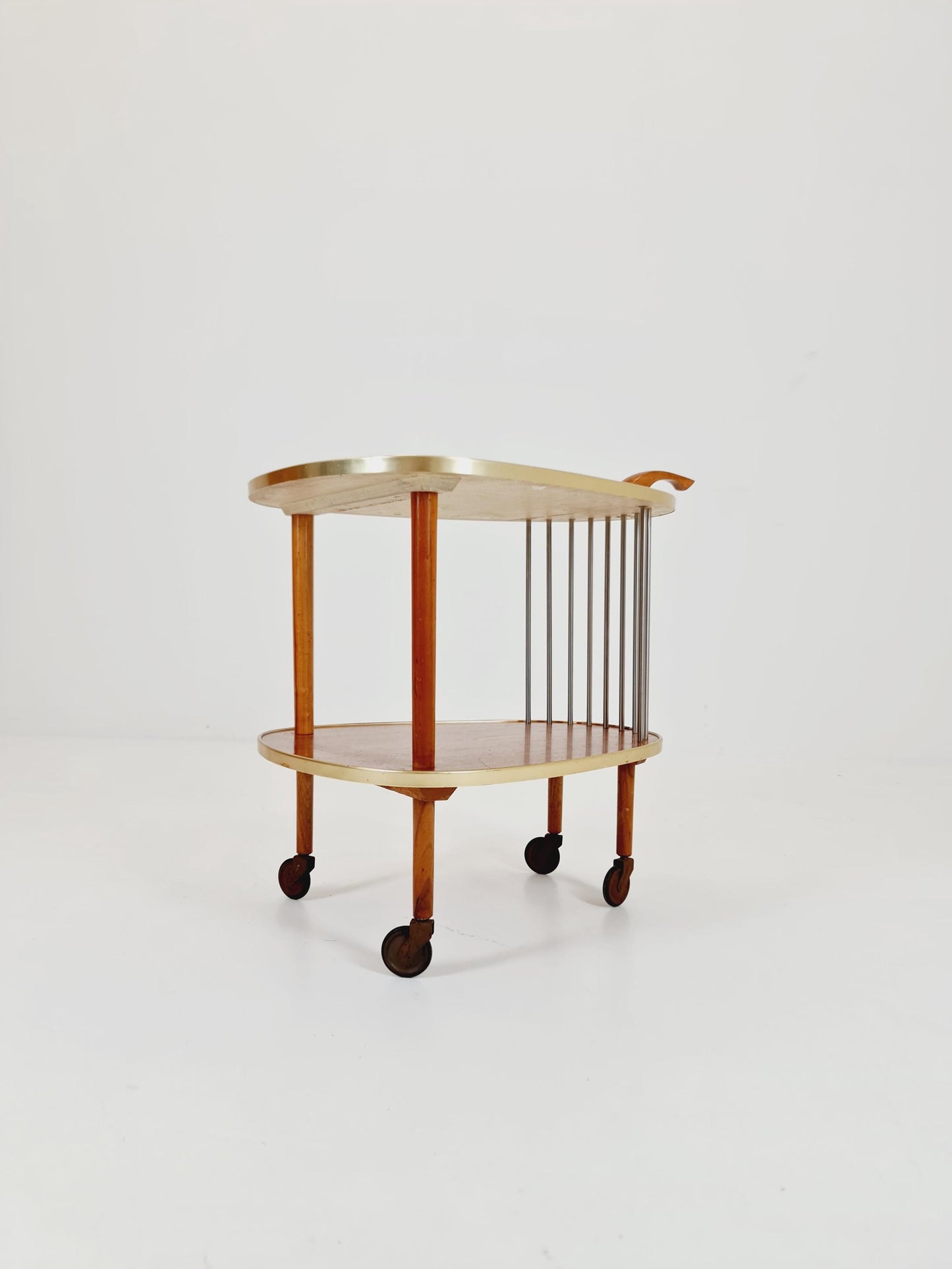 Vintage German mid century trolley bar cart 1950s