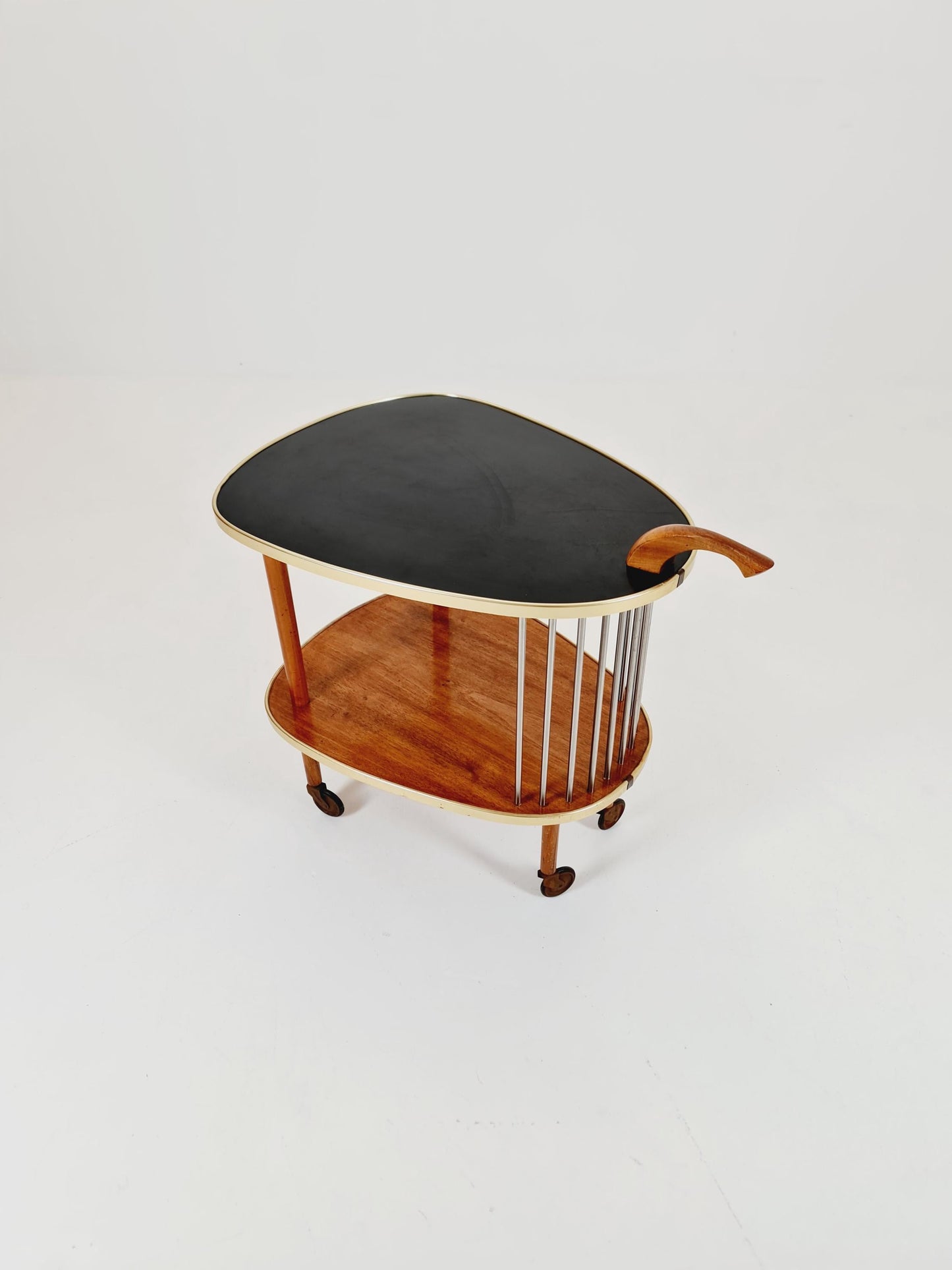 Vintage German mid century trolley bar cart 1950s