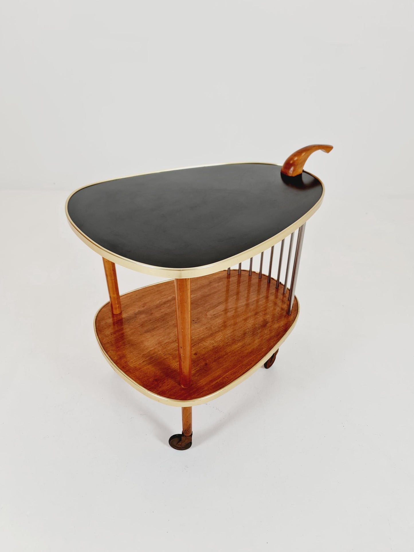 Vintage German mid century trolley bar cart 1950s