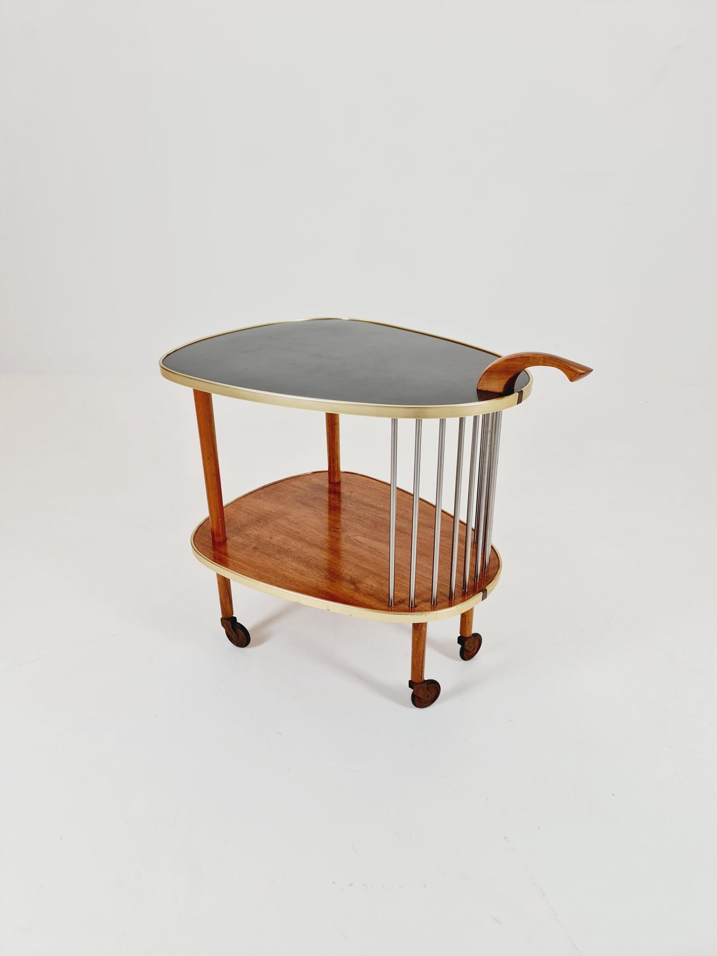 Vintage German mid century trolley bar cart 1950s