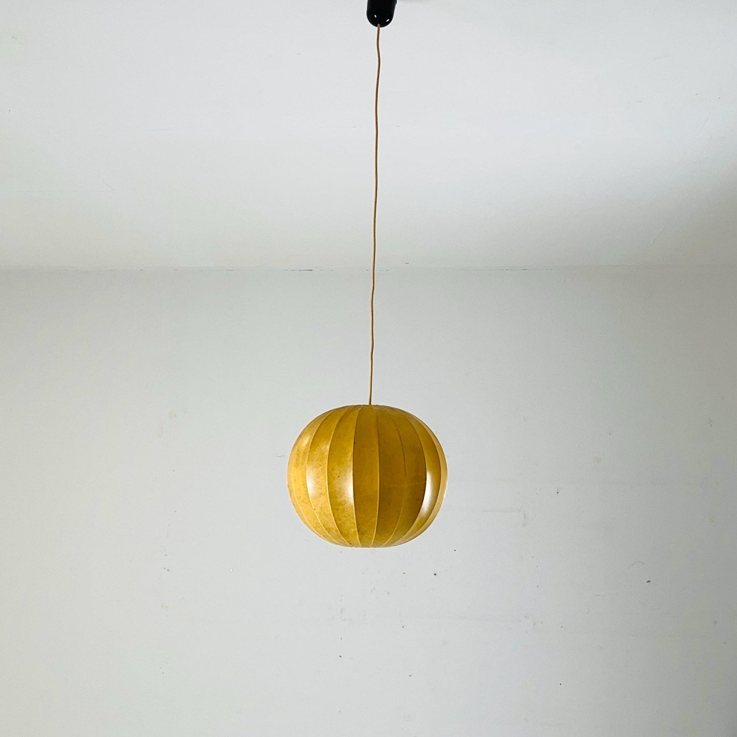 Mid-Century Italian Round Cocoon Pendant Lamp by Achille Castiglioni 1960s