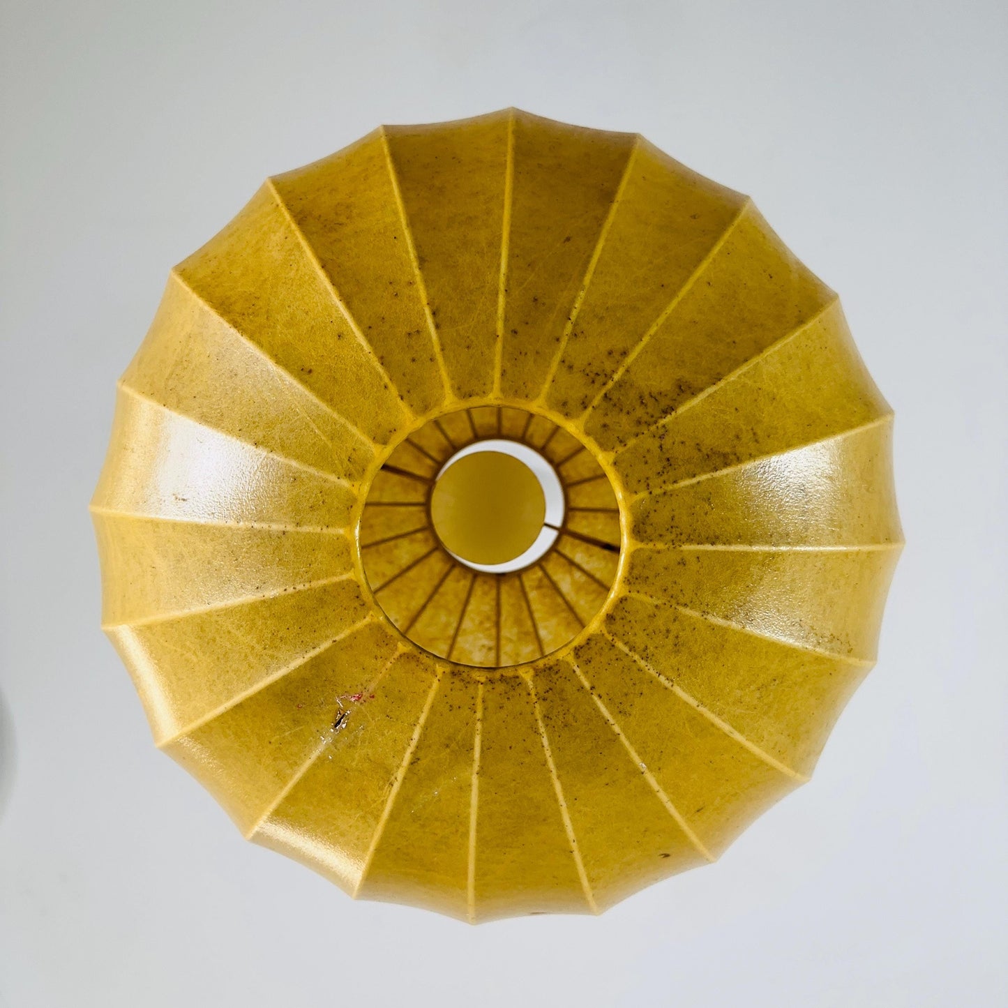 Mid-Century Italian Round Cocoon Pendant Lamp by Achille Castiglioni 1960s