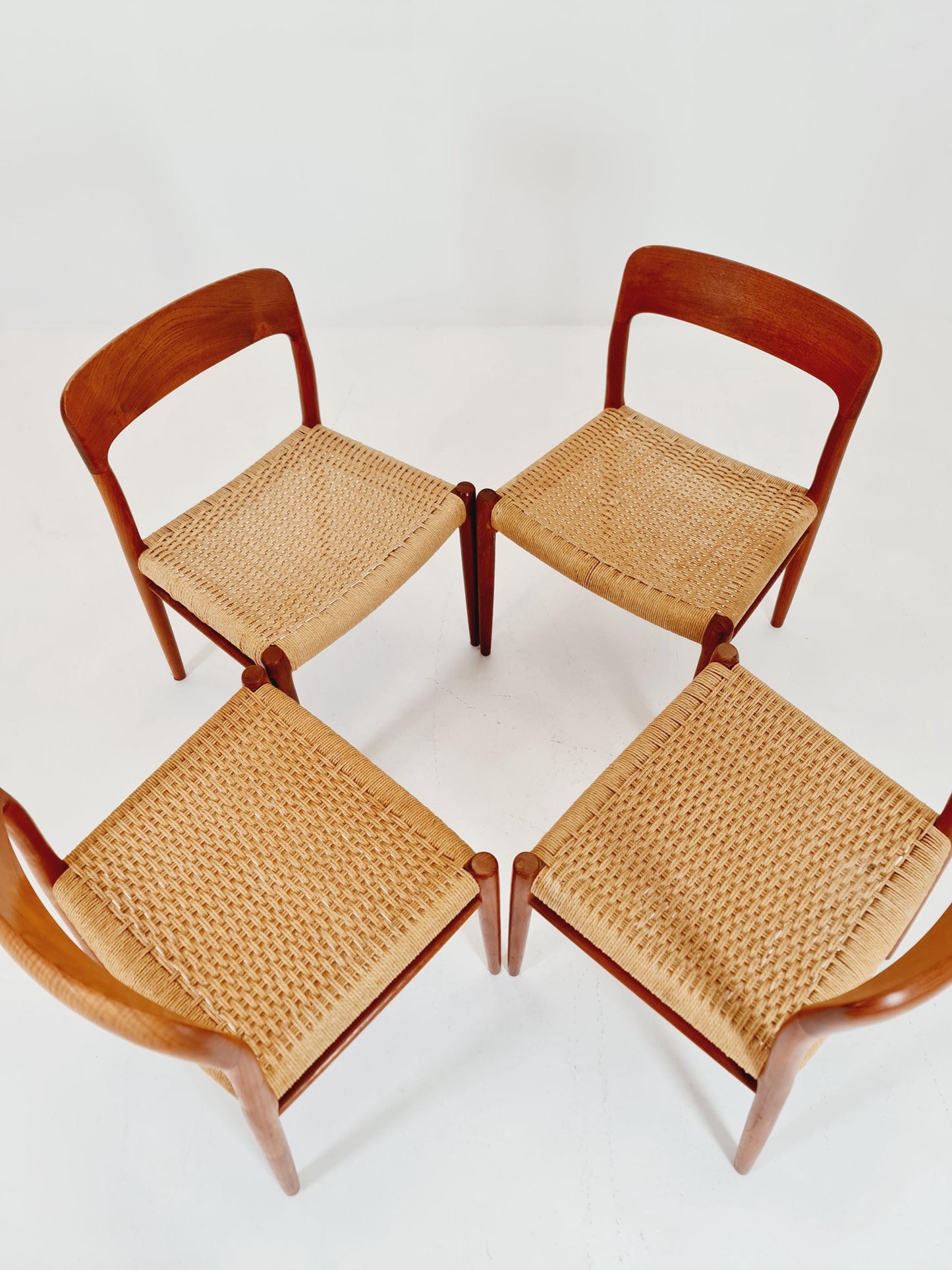 MidCentury Danish Teak Dining Chairs Niels O.Moller, 1960s, set of 4