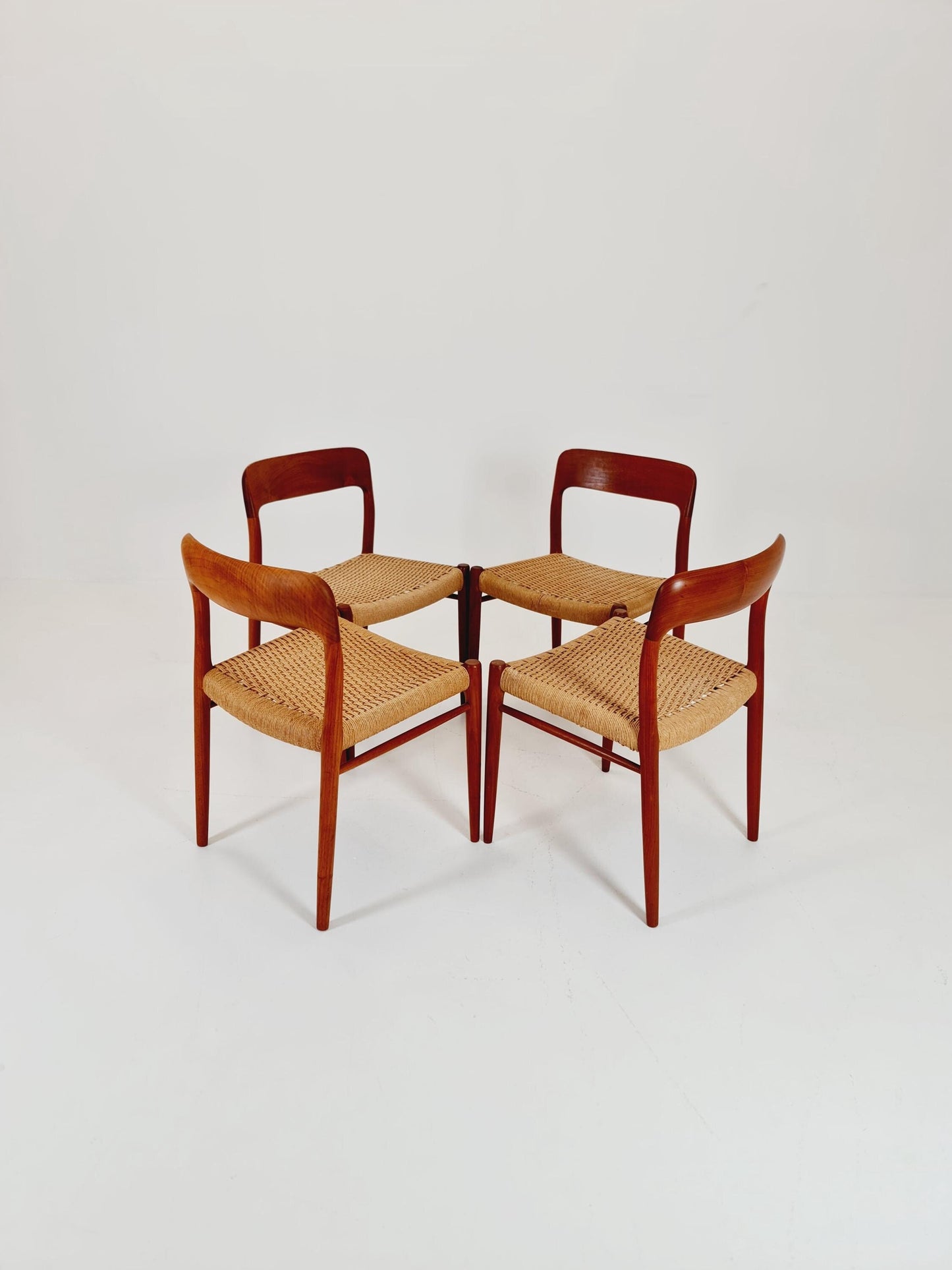 MidCentury Danish Teak Dining Chairs Niels O.Moller, 1960s, set of 4