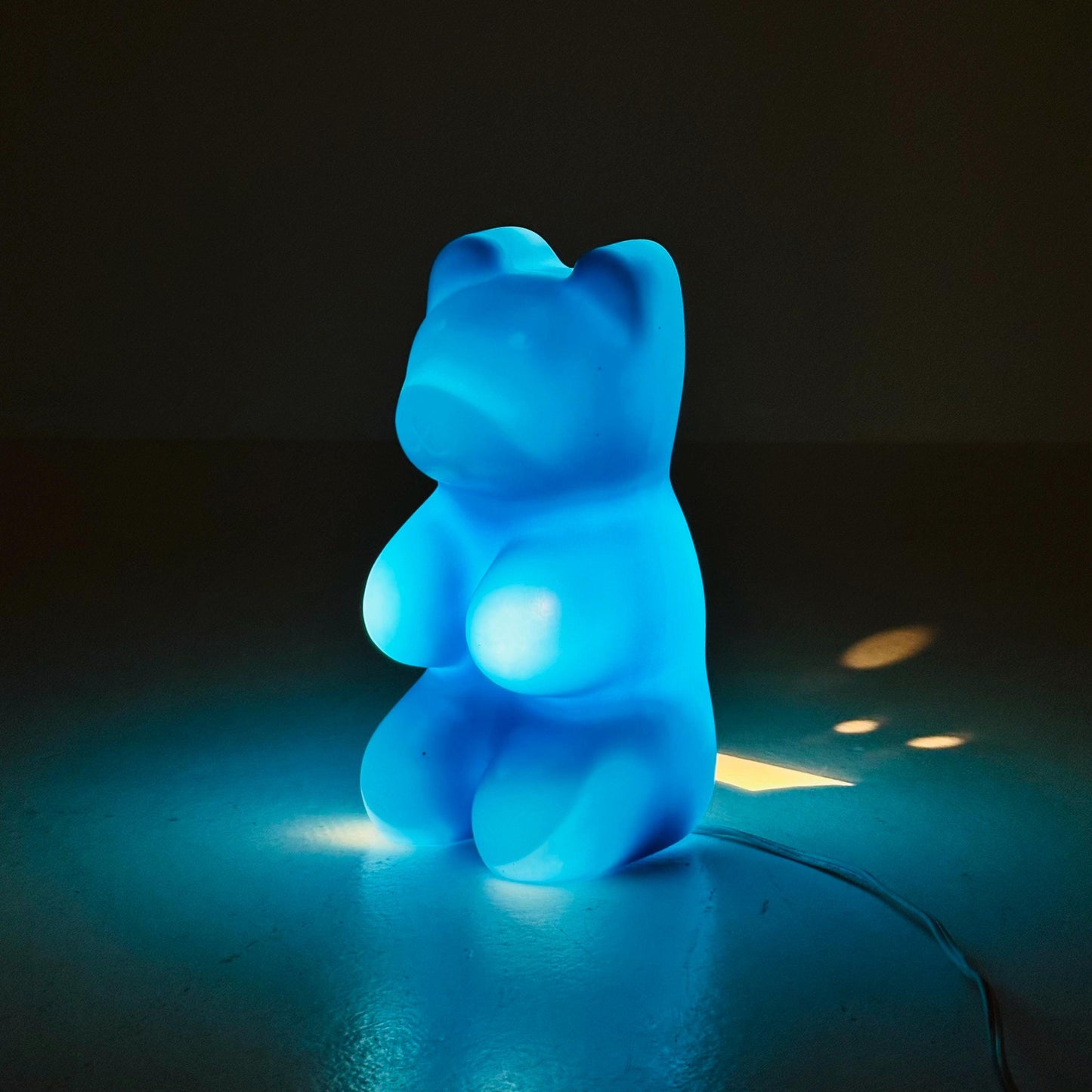 Space age retro teddy bear table lamp by Heico Germany 1980s