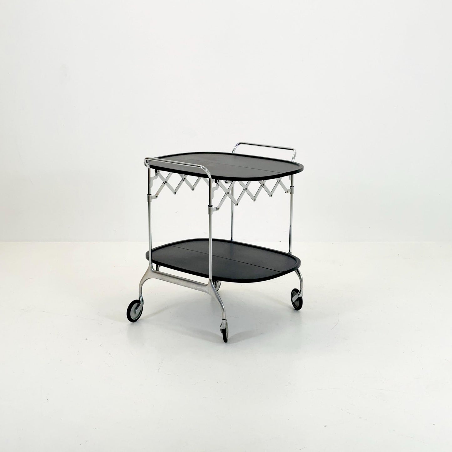 Black Gastone Dolly Trolley bar cart by Antonio Citterio and Oliver Low for Kartell Italy