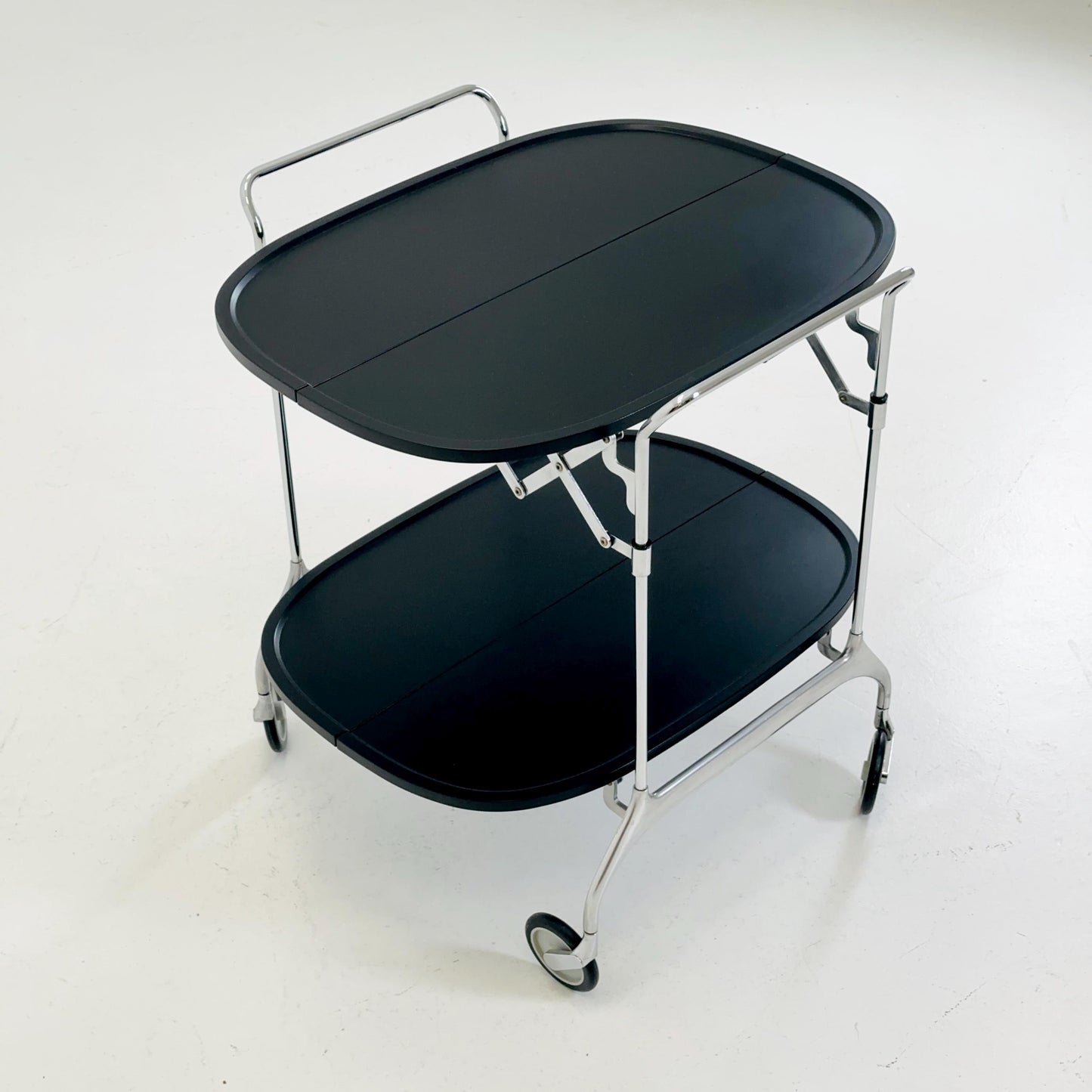 Black Gastone Dolly Trolley bar cart by Antonio Citterio and Oliver Low for Kartell Italy