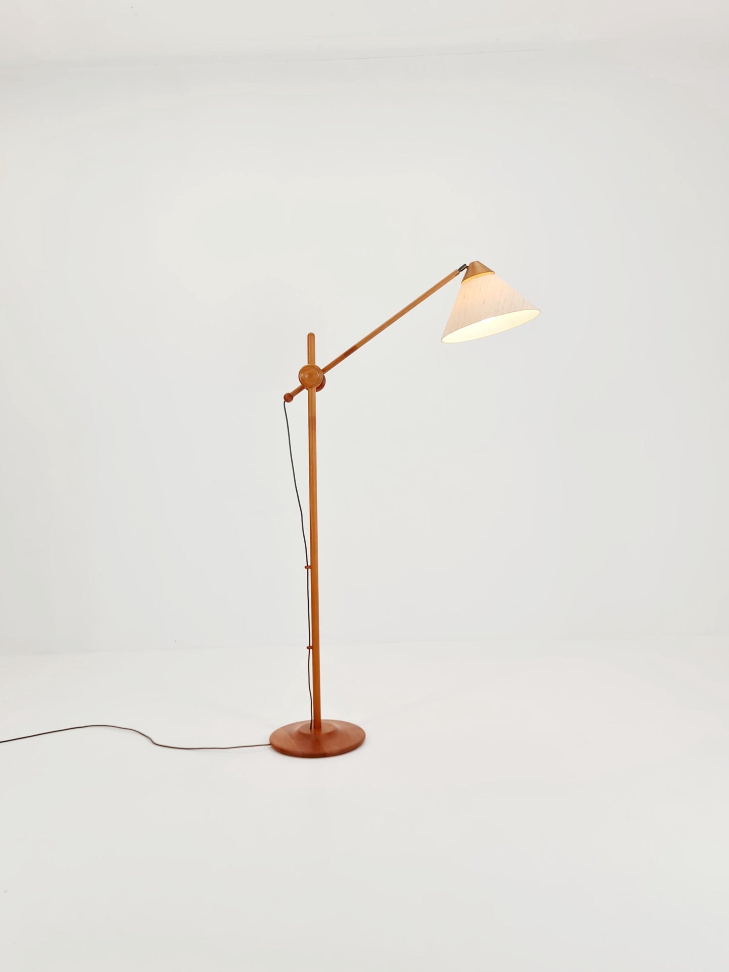 Vintage Danish Teak floor lamp by DOMUS 1970s