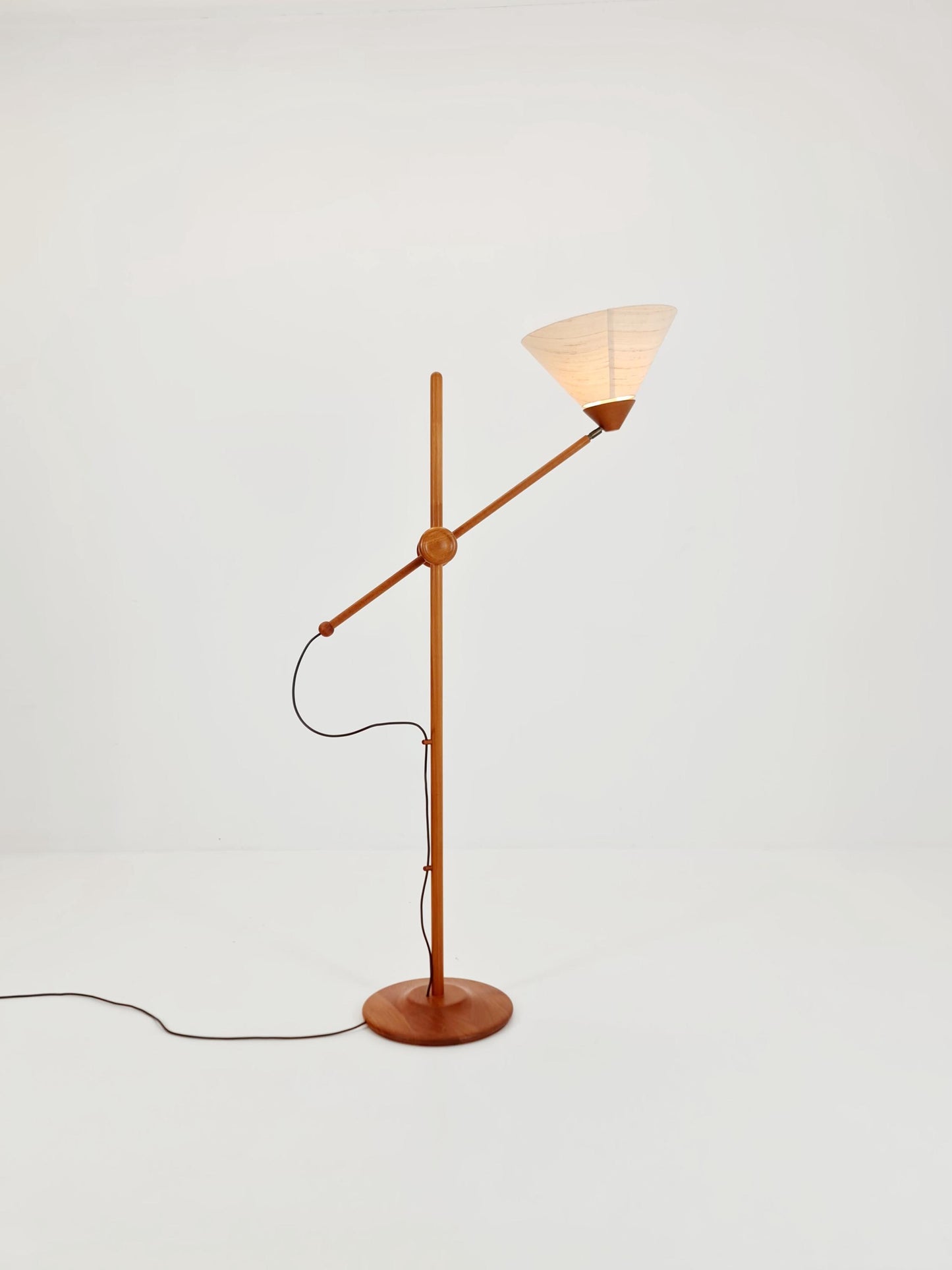 Vintage Danish Teak floor lamp by DOMUS 1970s