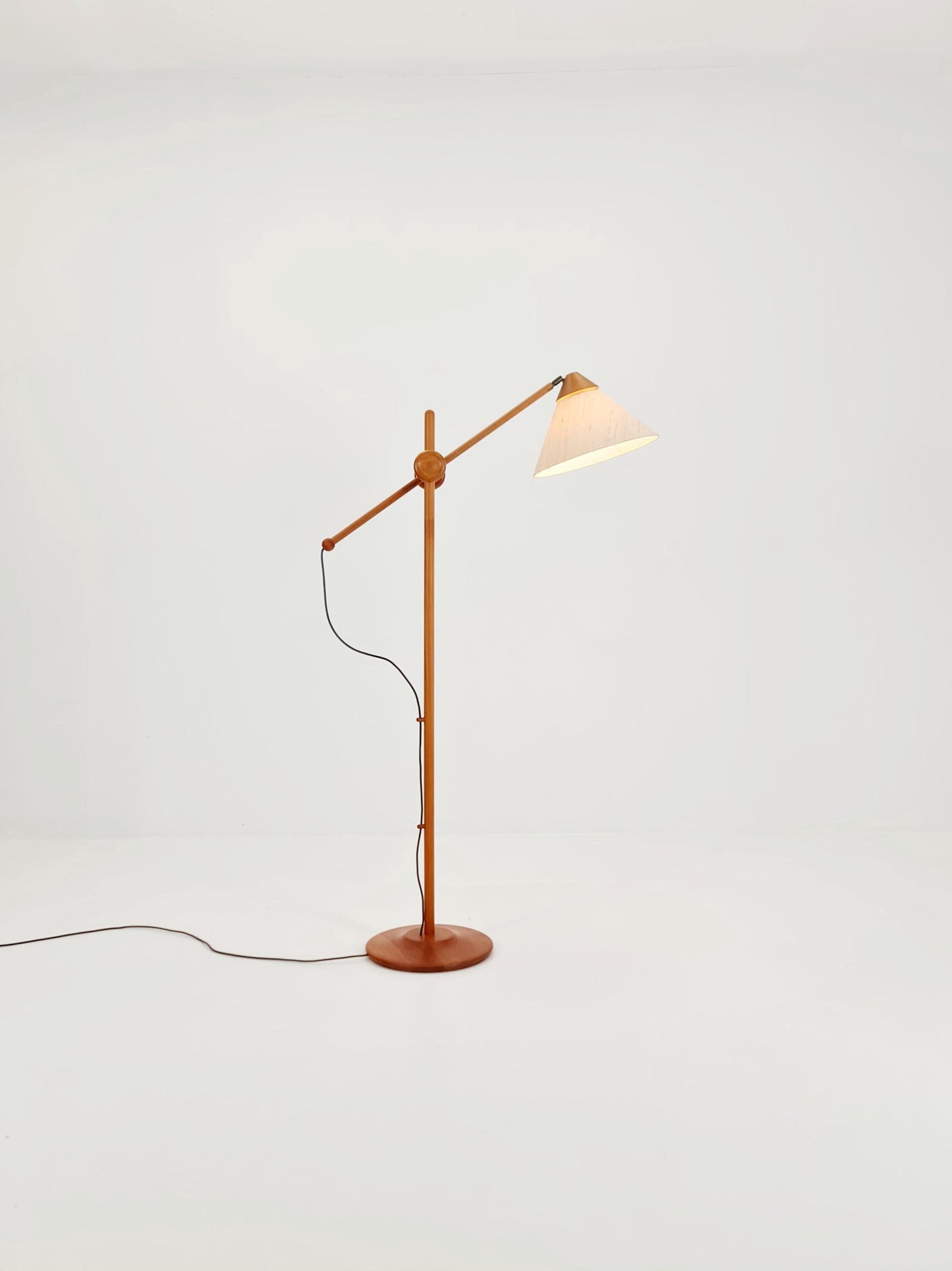 Vintage Danish Teak floor lamp by DOMUS 1970s