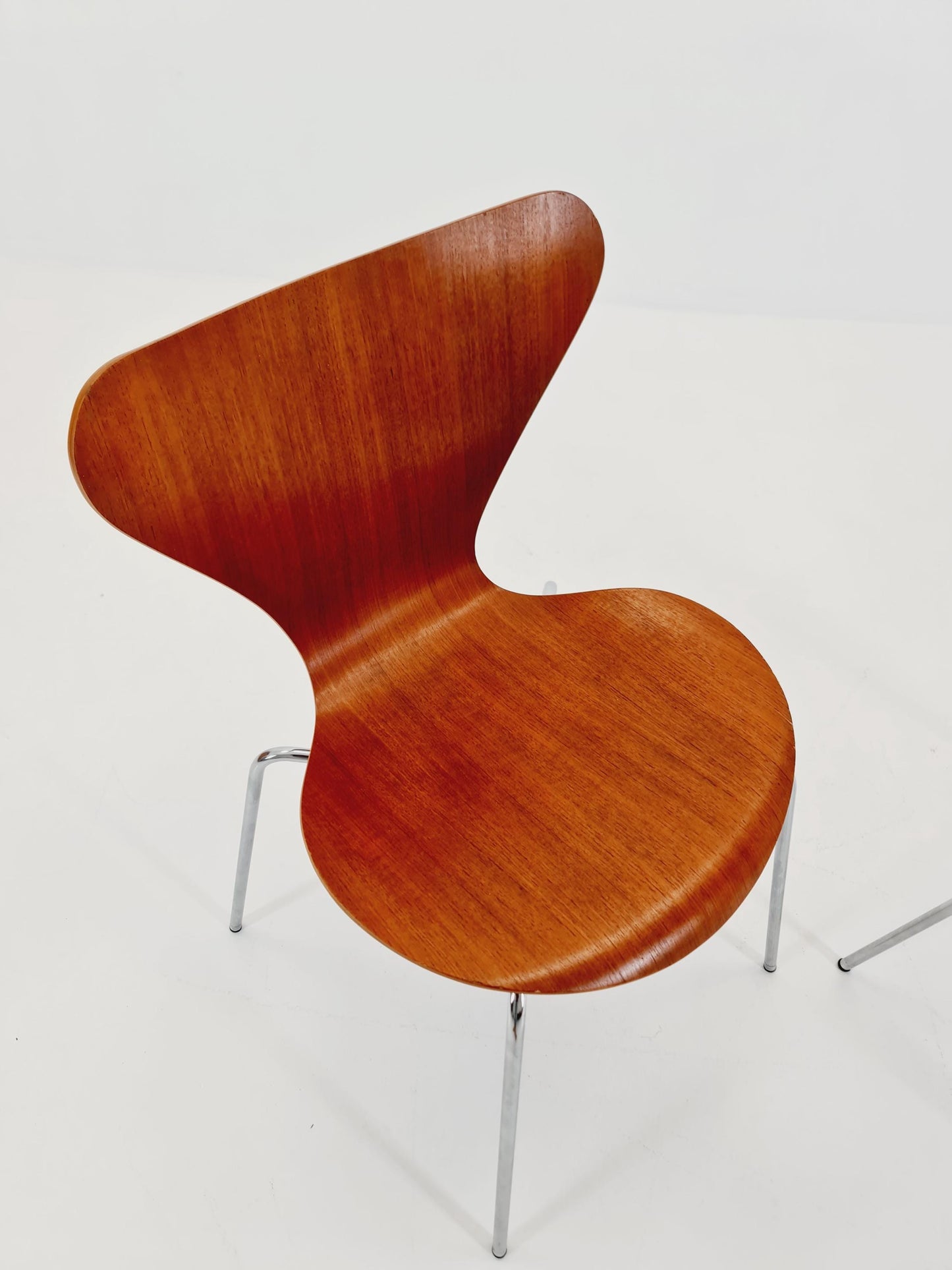 Vintage Teak 3107 Dining Chairs by Arne Jacobsen for Fritz Hansen, 1960s, Set of 2