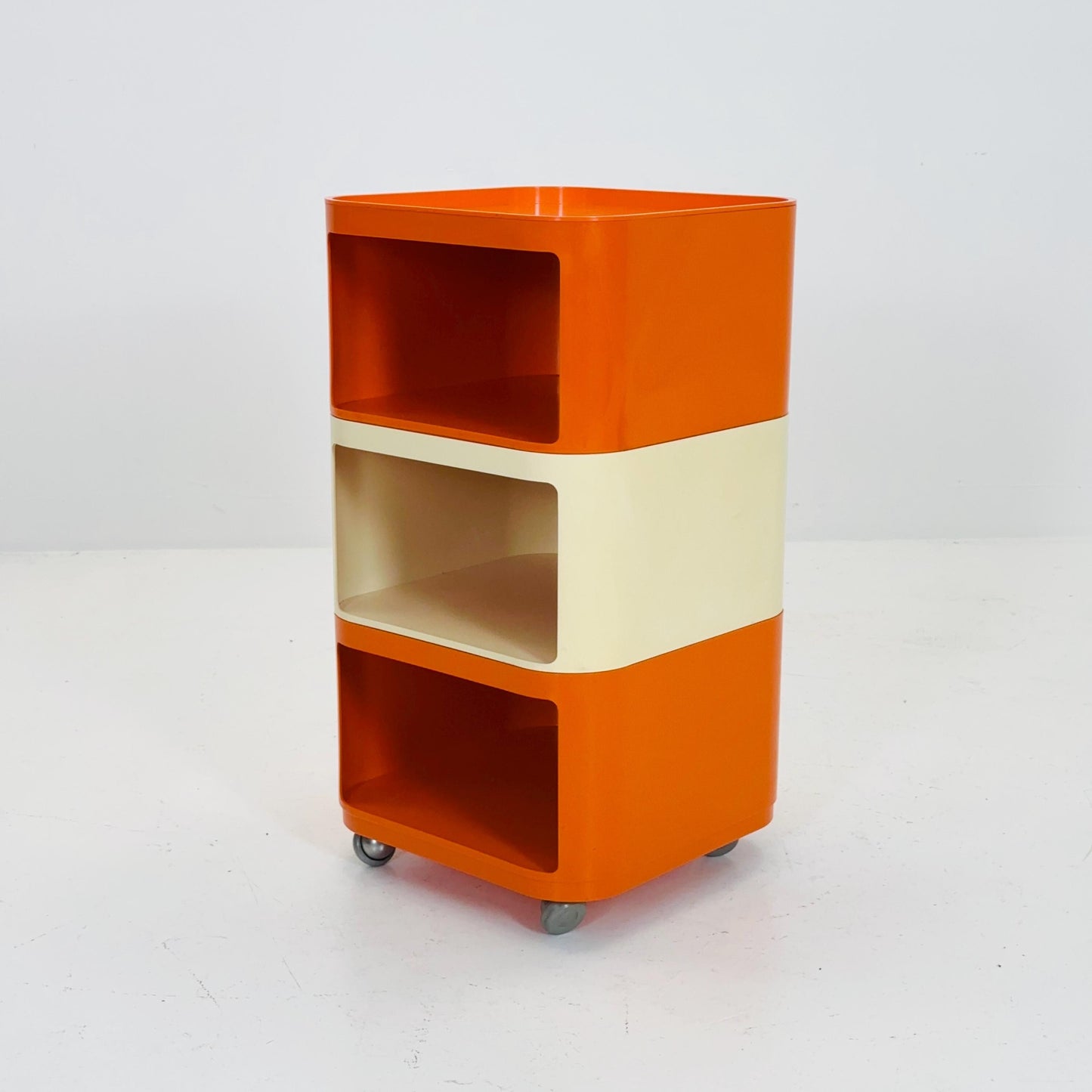 Componibili Square 3 parts serving trolley by Anna Castelli for Kartell - Italy 1960s