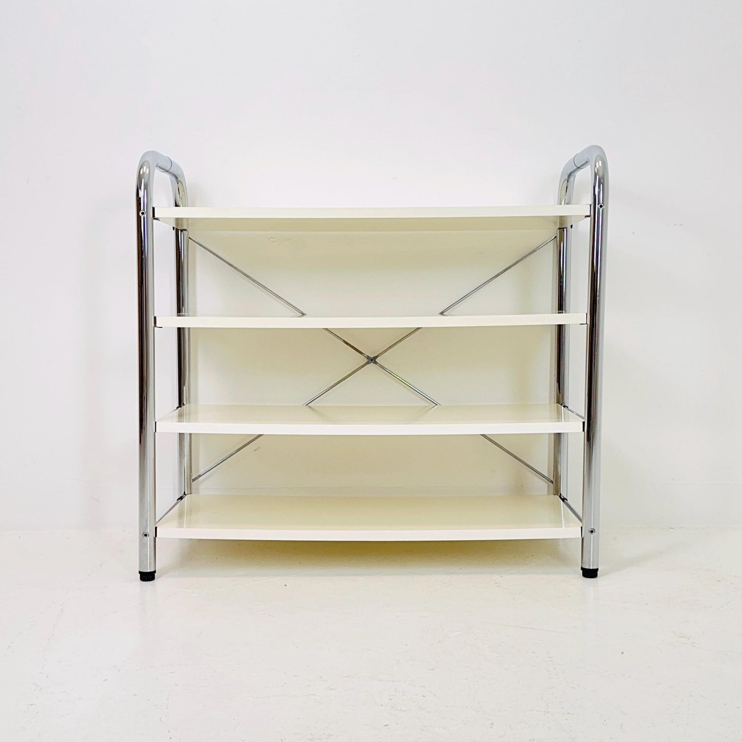 Minimalist white standing shelving system Niklas BY Rutger Andersson for IKEA Sweden 1980s